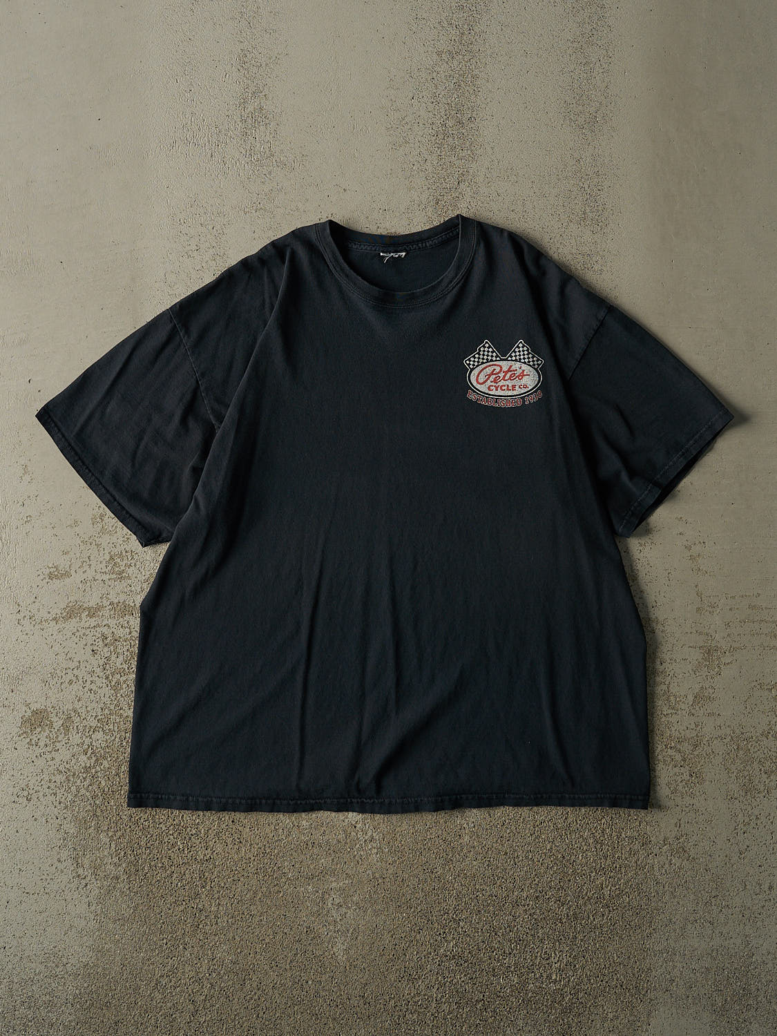 Vintage 05' Faded Black Petes Cycle Co Tee (XL/XXL)