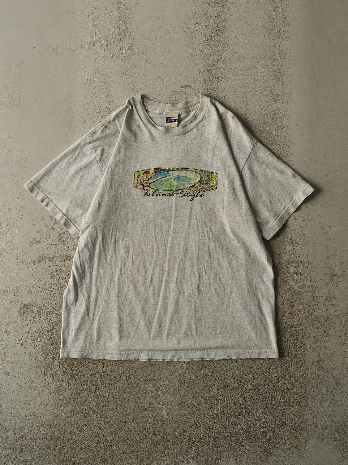 Vintage 90s Heather Grey Ocean Pacific Tee (L/XL)
