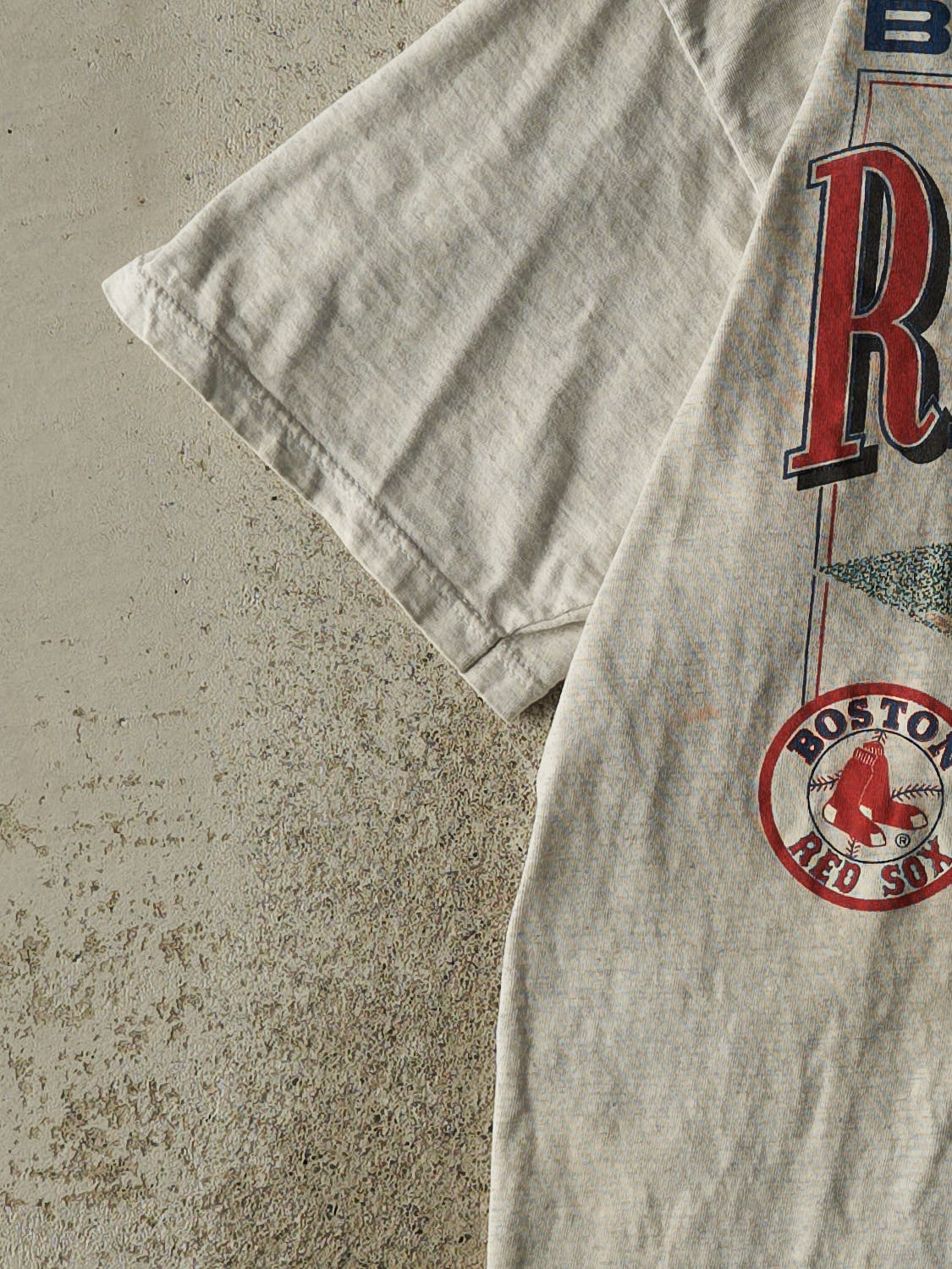 Vintage 92' Heather Grey Russell Athletic Boston Red Sox Tee (L/XL)