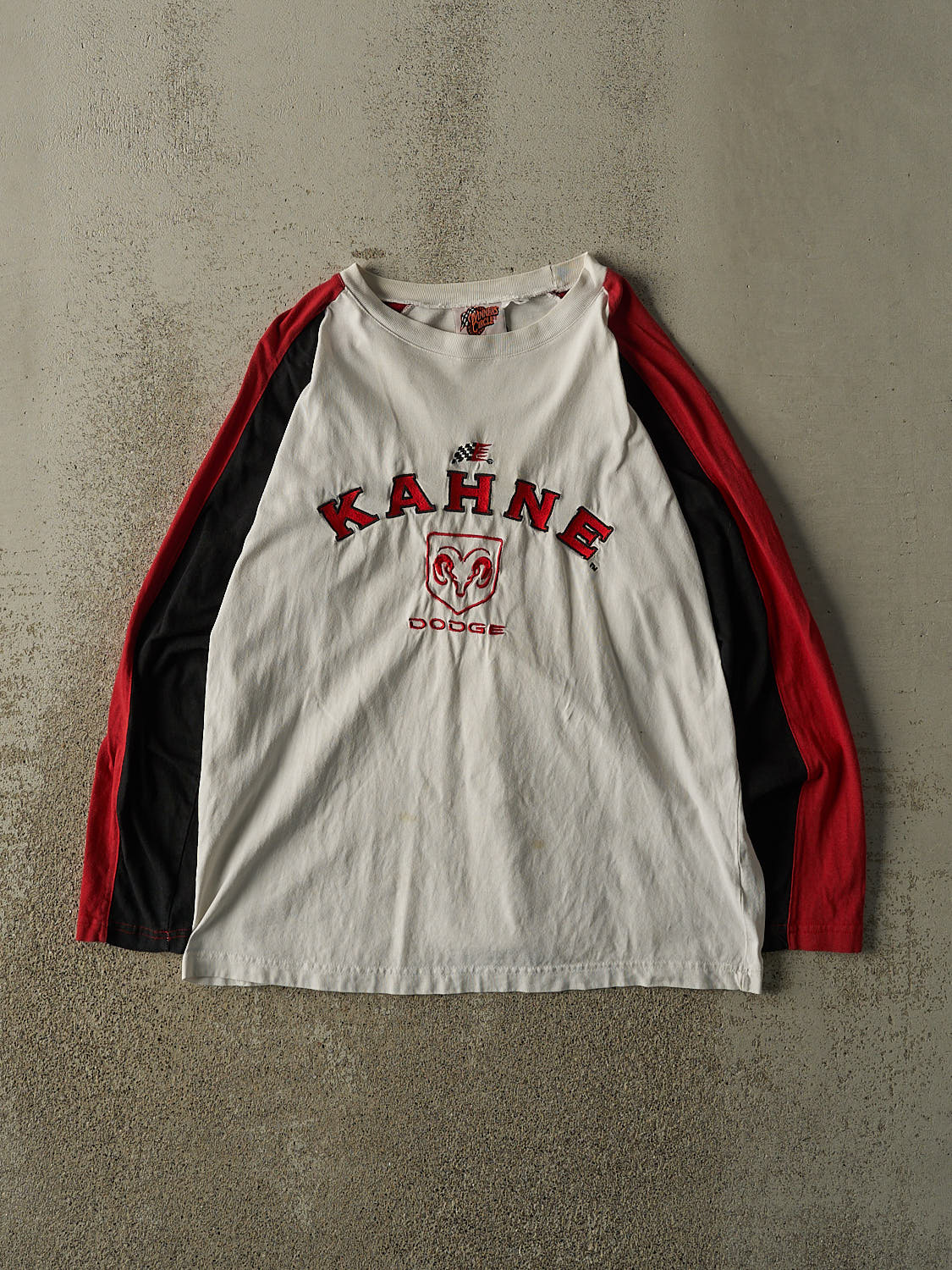 Vintage Y2K White Dodge Racing Long Sleeve (M/L)