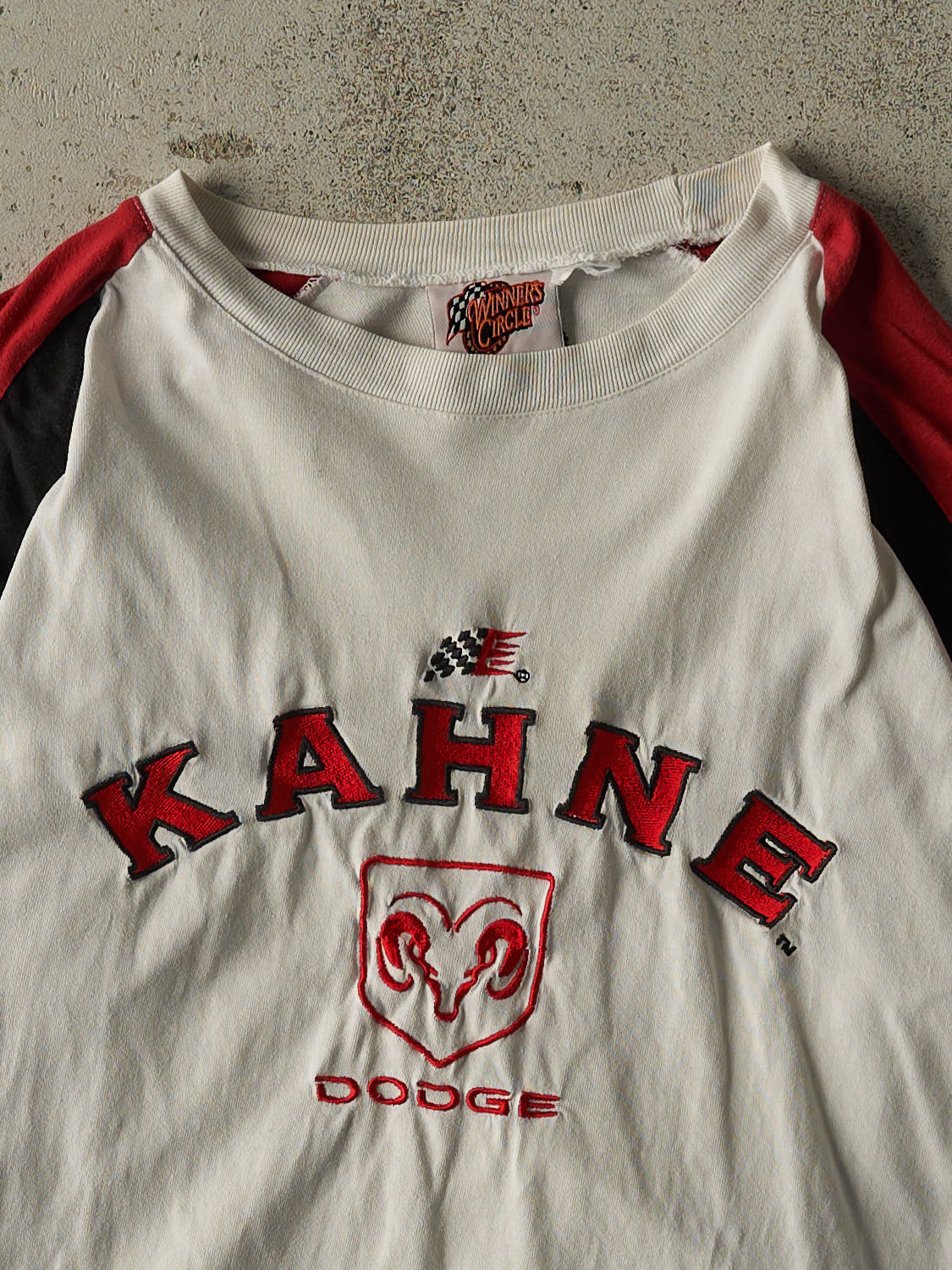 Vintage Y2K White Dodge Racing Long Sleeve (M/L)