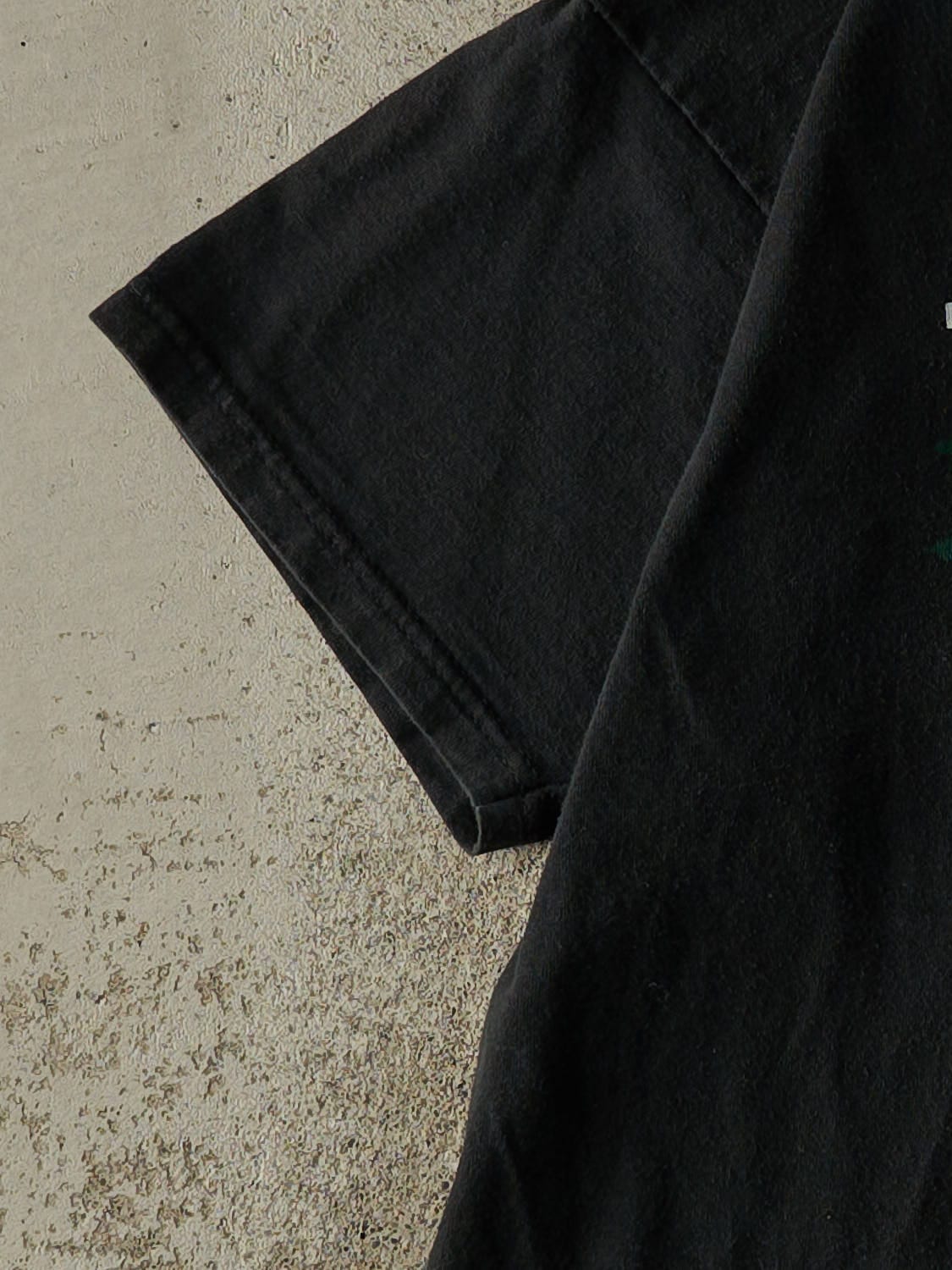 Vintage 90s Black Save The Trees Slogan Tee (XL)