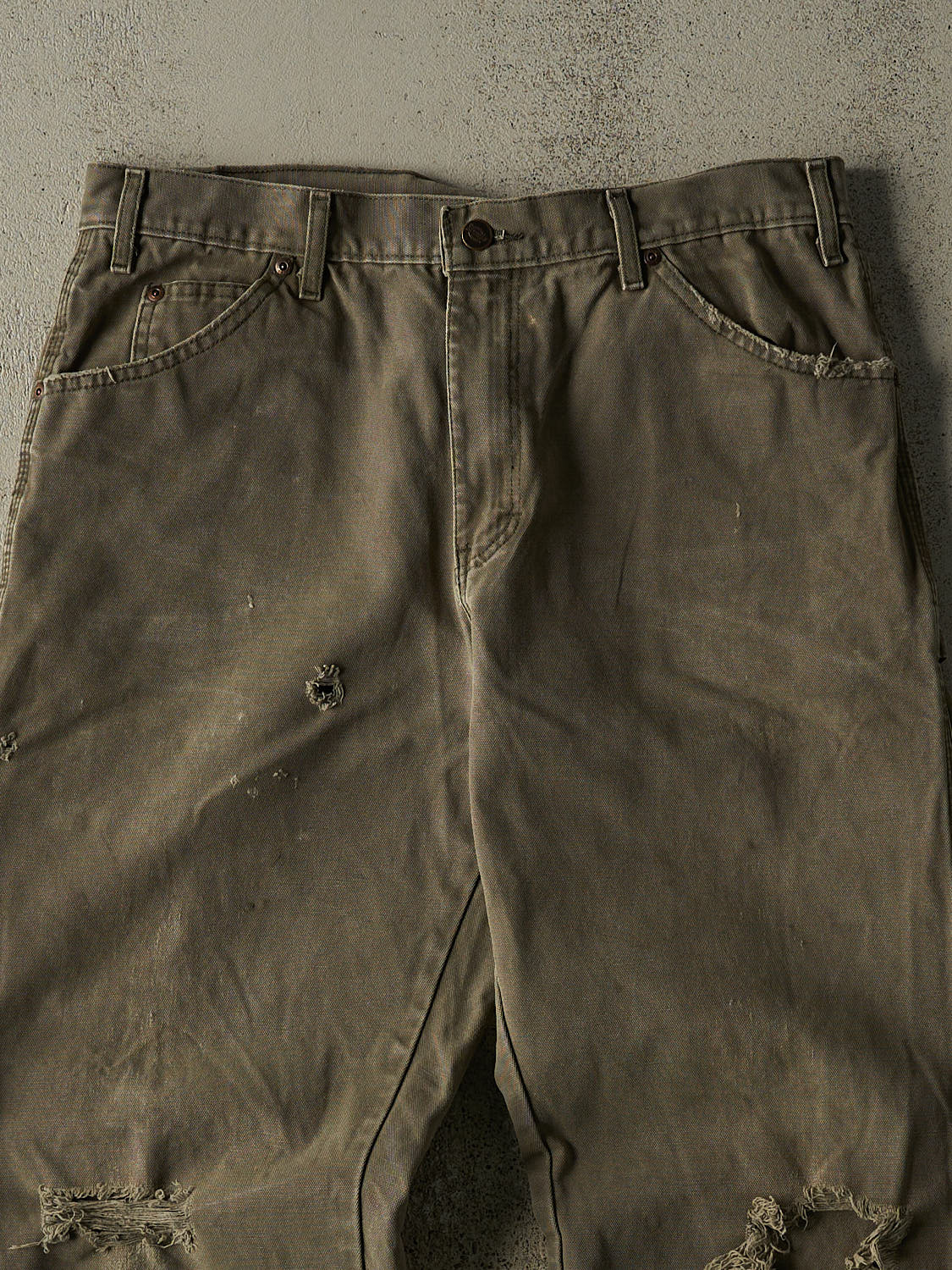 Vintage 90s Sun Faded Green Dickies Carpenter Pants (34x30)