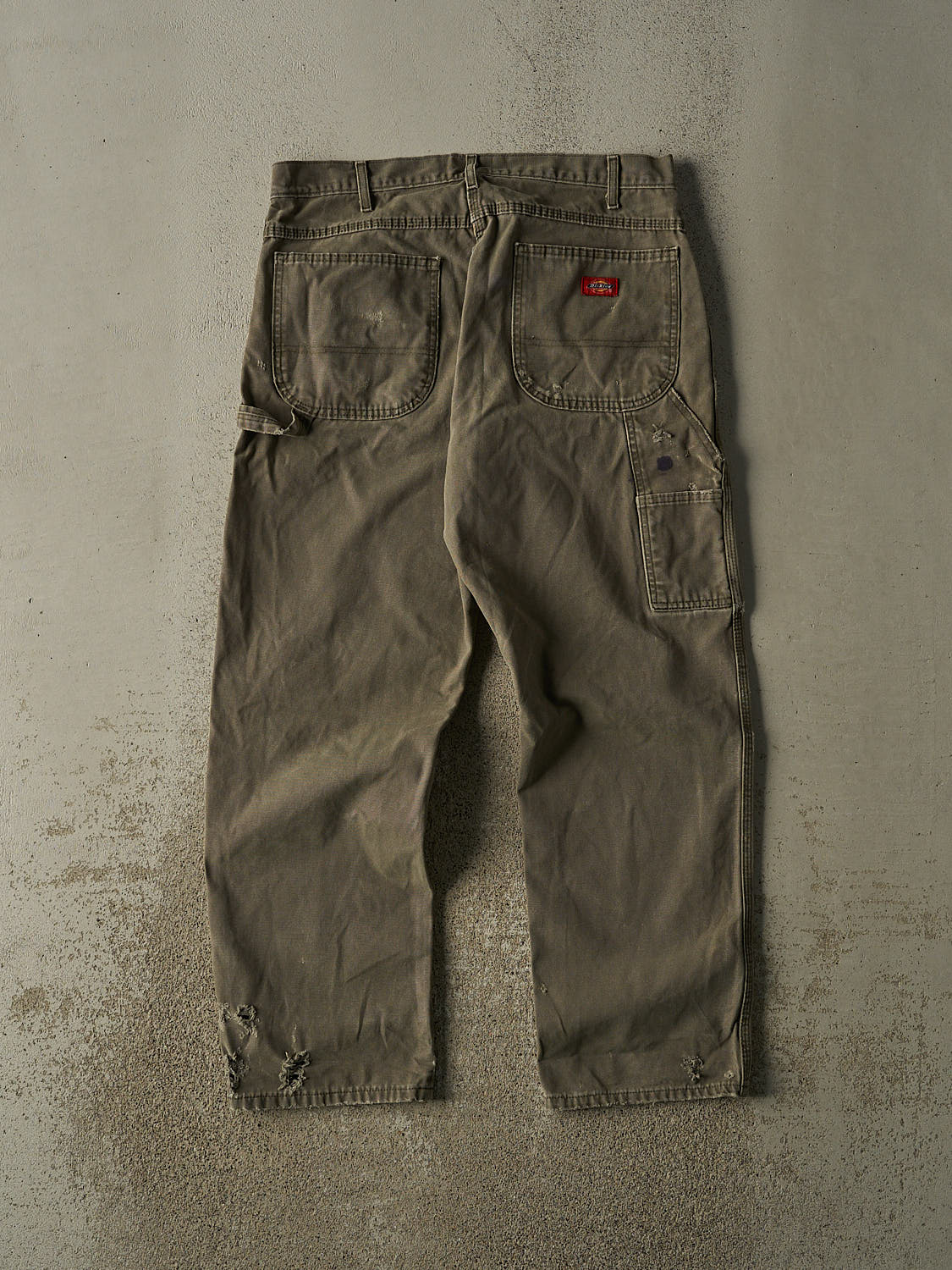 Vintage 90s Sun Faded Green Dickies Carpenter Pants (34x30)