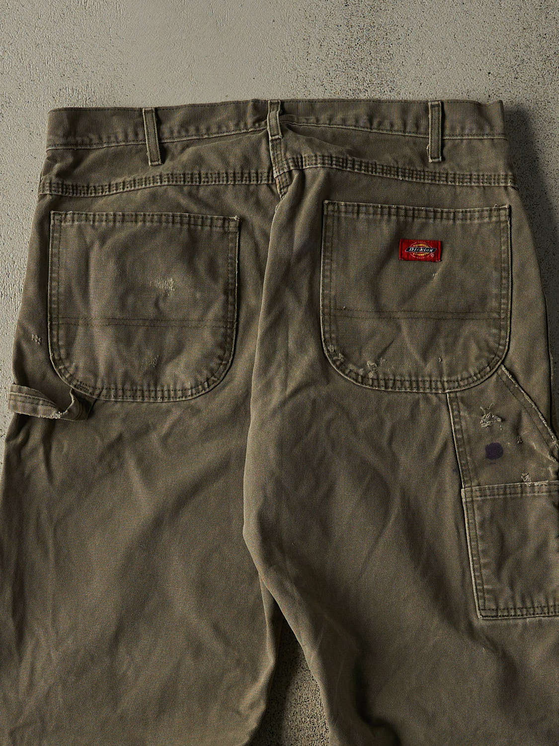 Vintage 90s Sun Faded Green Dickies Carpenter Pants (34x30)