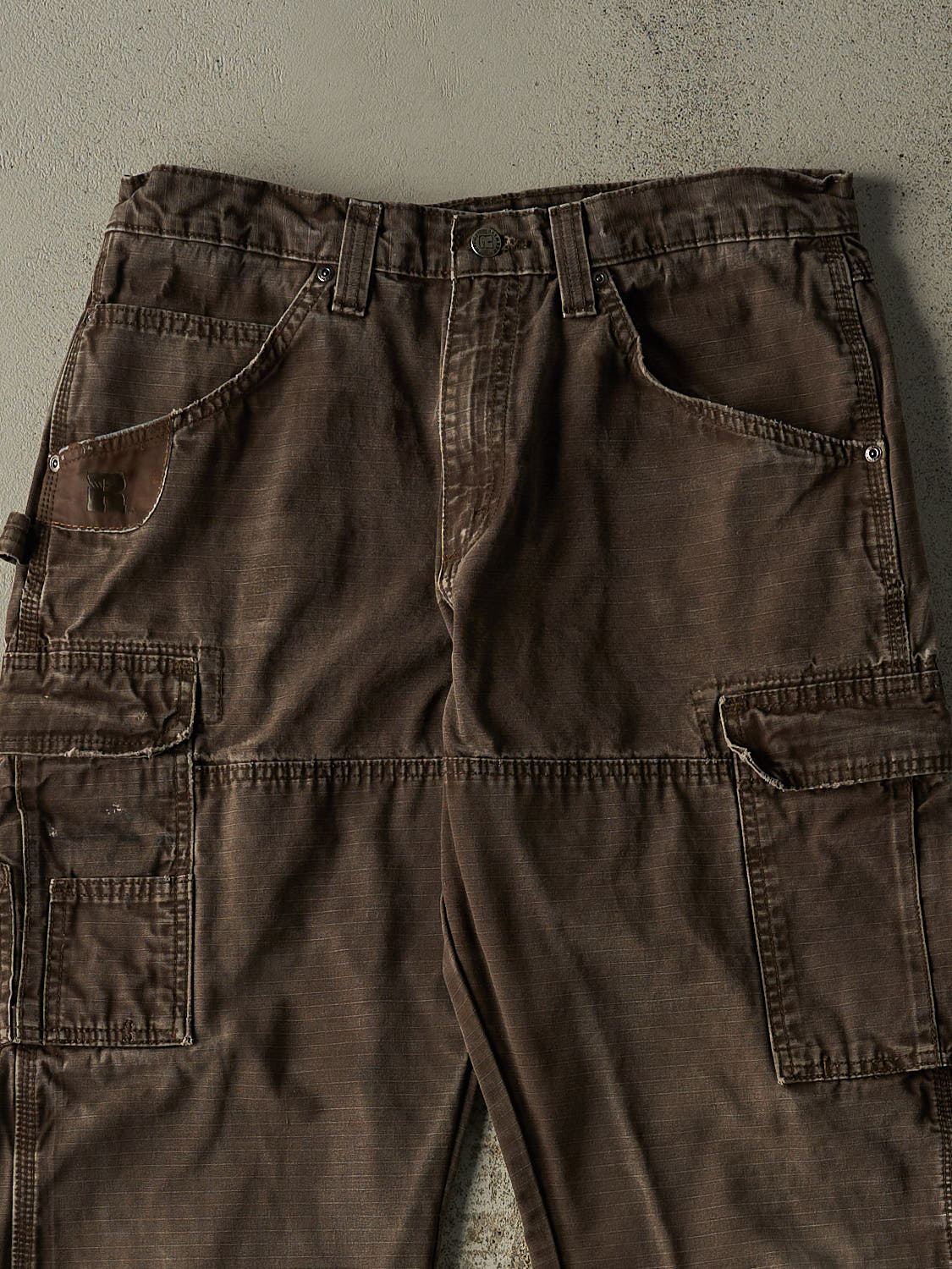 Vintage 90s Brown Wrangler Riggs Cargo Carpenter Pants (33x30)