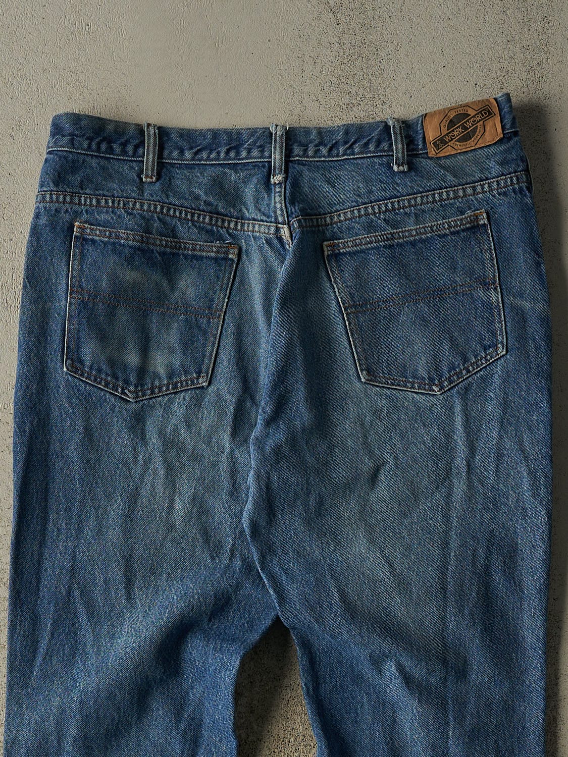 Vintage 90s Dark Wash Workworld Jeans (36x28.5)