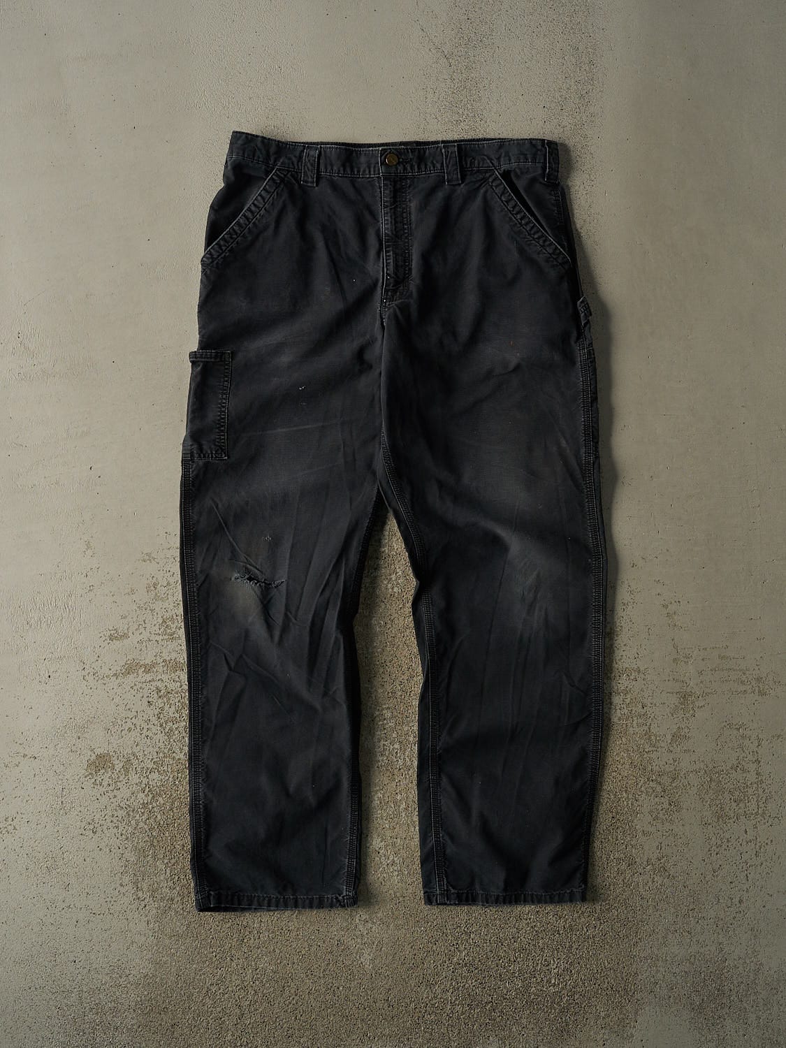 Vintage Y2K Faded Black Carhartt Carpenter Pants (38x32.5)