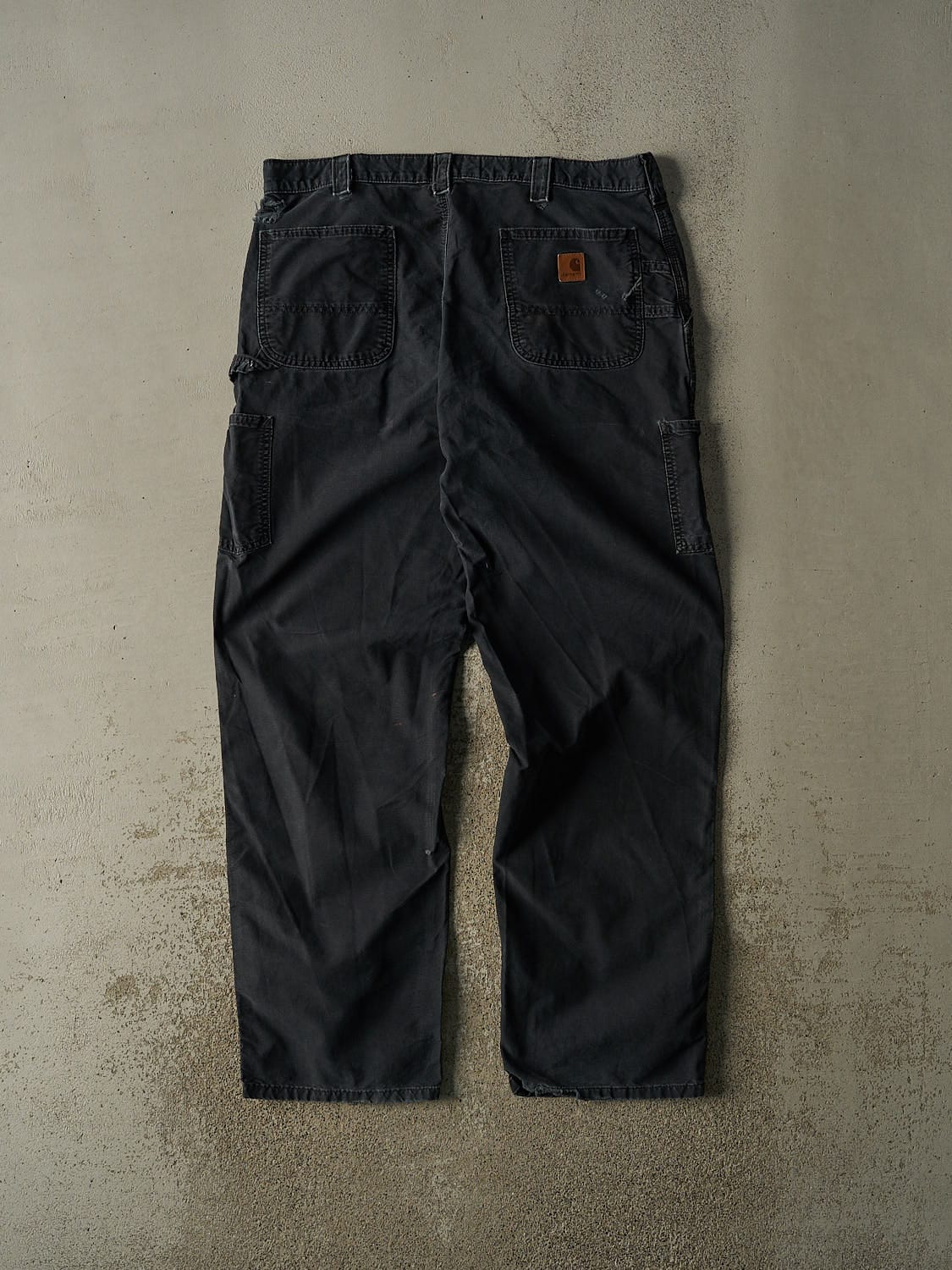 Vintage Y2K Faded Black Carhartt Carpenter Pants (38x32.5)