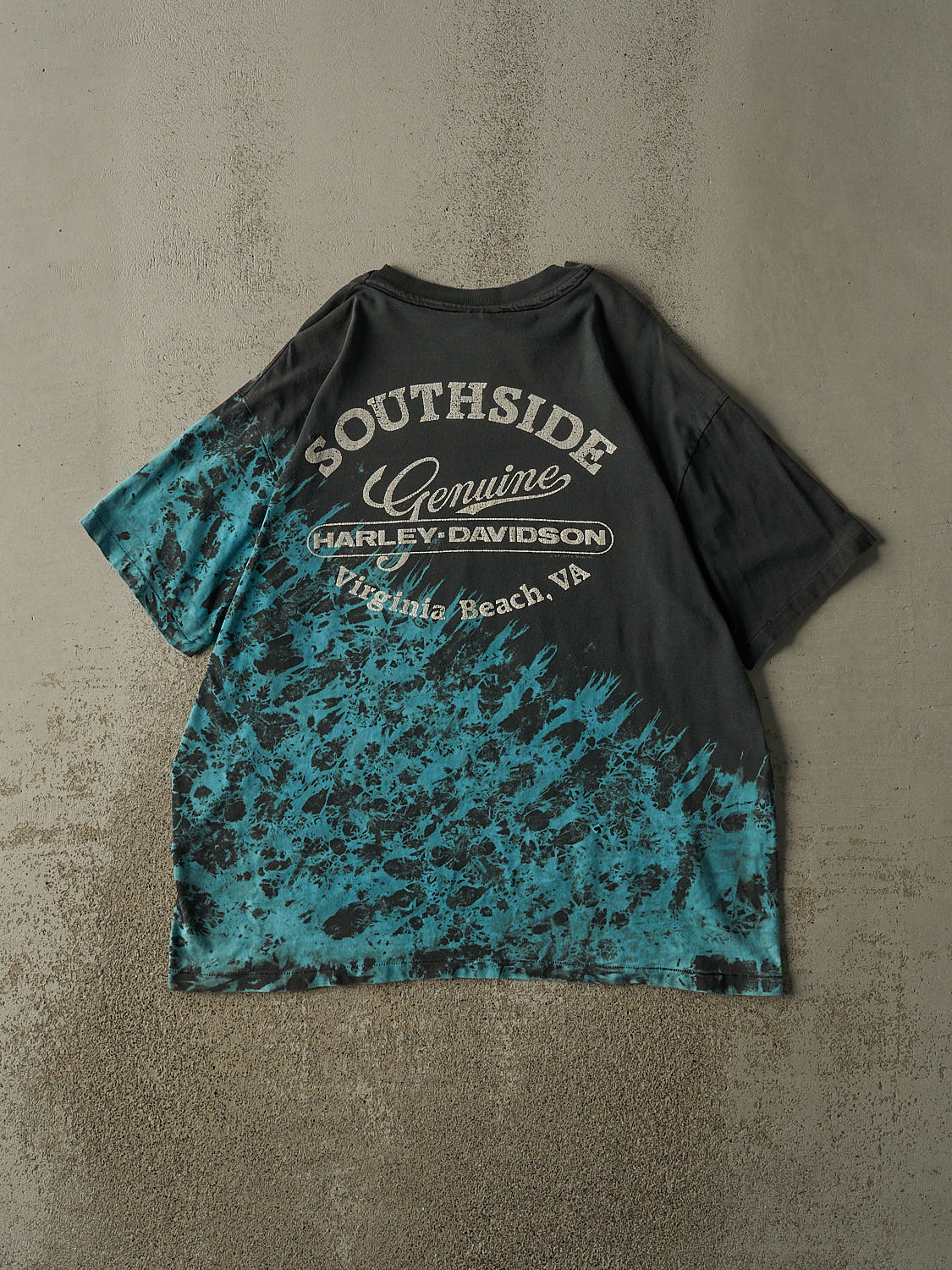 Vintage 90s Faded Black Harley Davidson Virginia Beach Single Stitch Tee (XL/XXL)