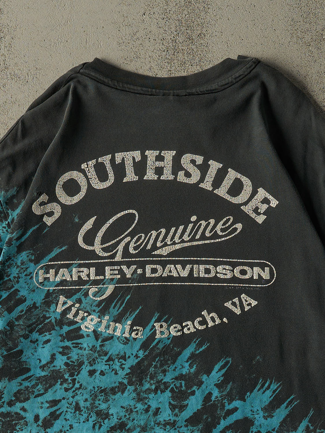 Vintage 90s Faded Black Harley Davidson Virginia Beach Single Stitch Tee (XL/XXL)