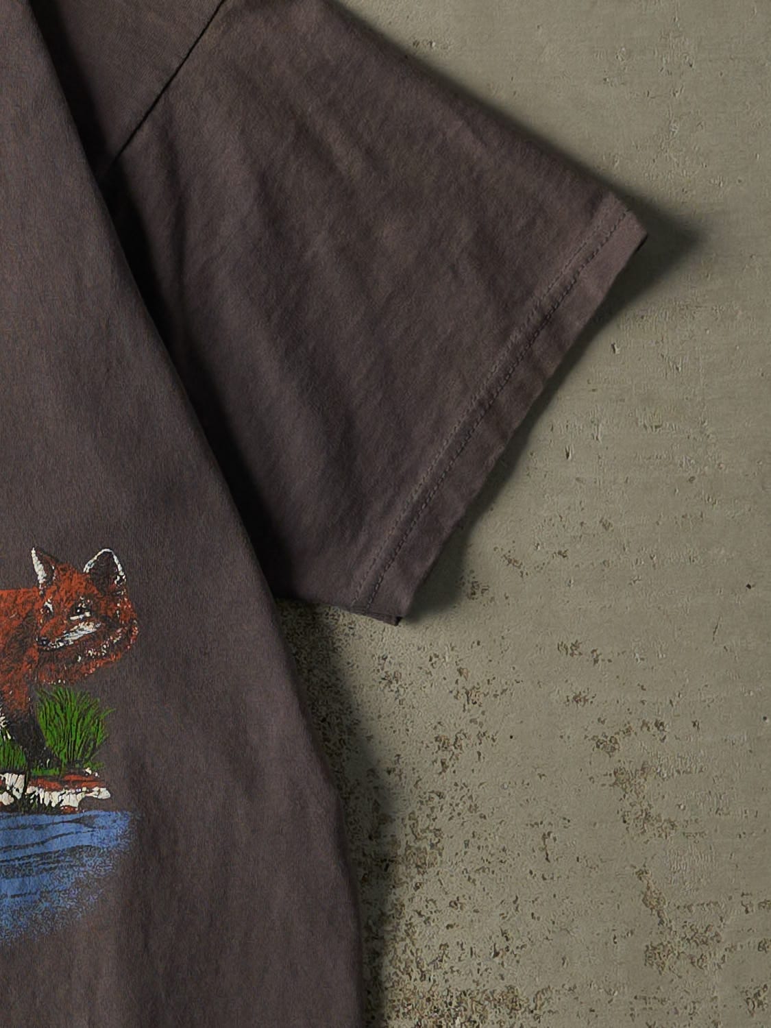 Vintage 90s Charcoal Grey Nature Tee (M/L)