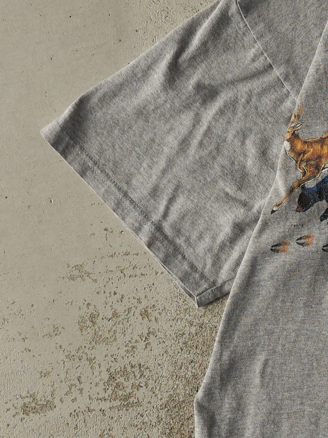 Vintage Y2K Grey Great Smoky Mountains National Park Tee (L)