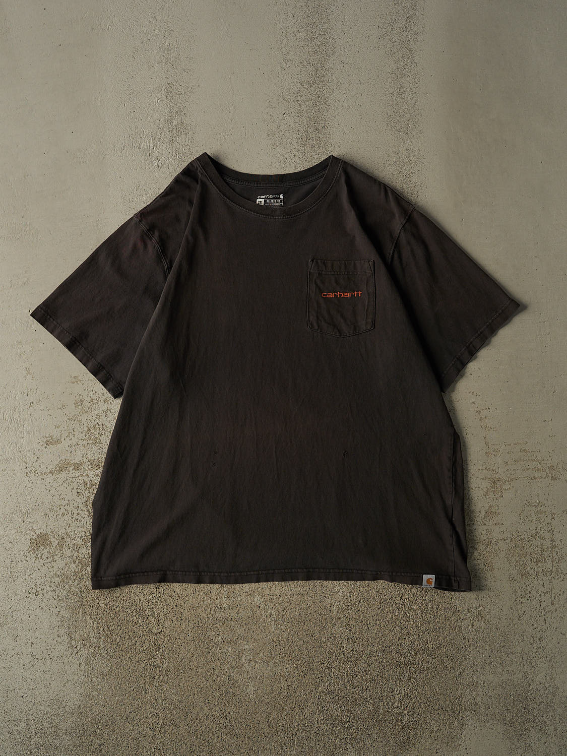 Vintage Y2K Sun Faded Black Carhartt Pocket Tee (XXL/XXXL)