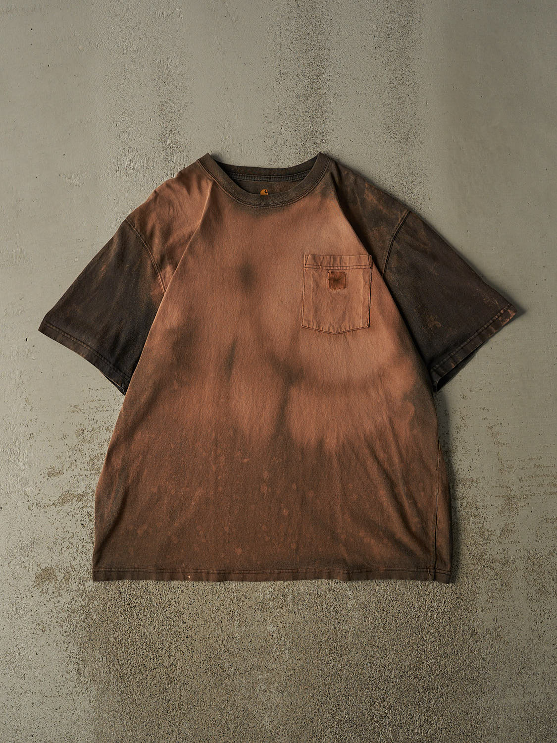 Vintage Y2K Sun Faded Black Carhartt Ghost Pocket Tee (XXL)