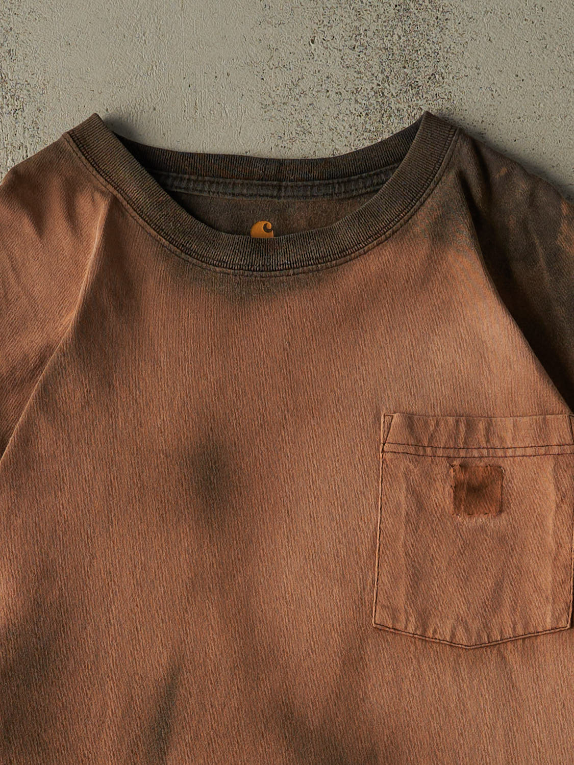 Vintage Y2K Sun Faded Black Carhartt Ghost Pocket Tee (XXL)