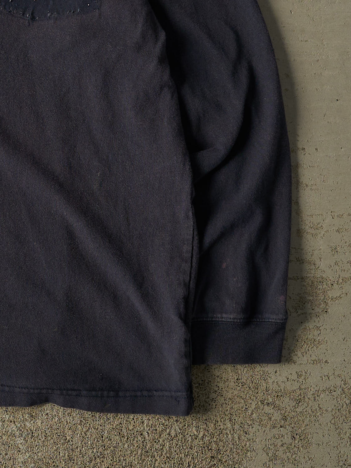 Vintage Y2K Sun Faded Navy Carhartt Quarter Button Ghost Pocket Long Sleeve (XL)