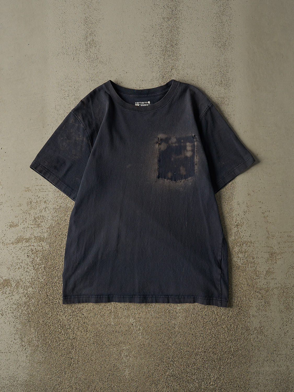 Vintage Y2K Sun Faded Navy Carhartt Ghost Pocket Tee (M/L)