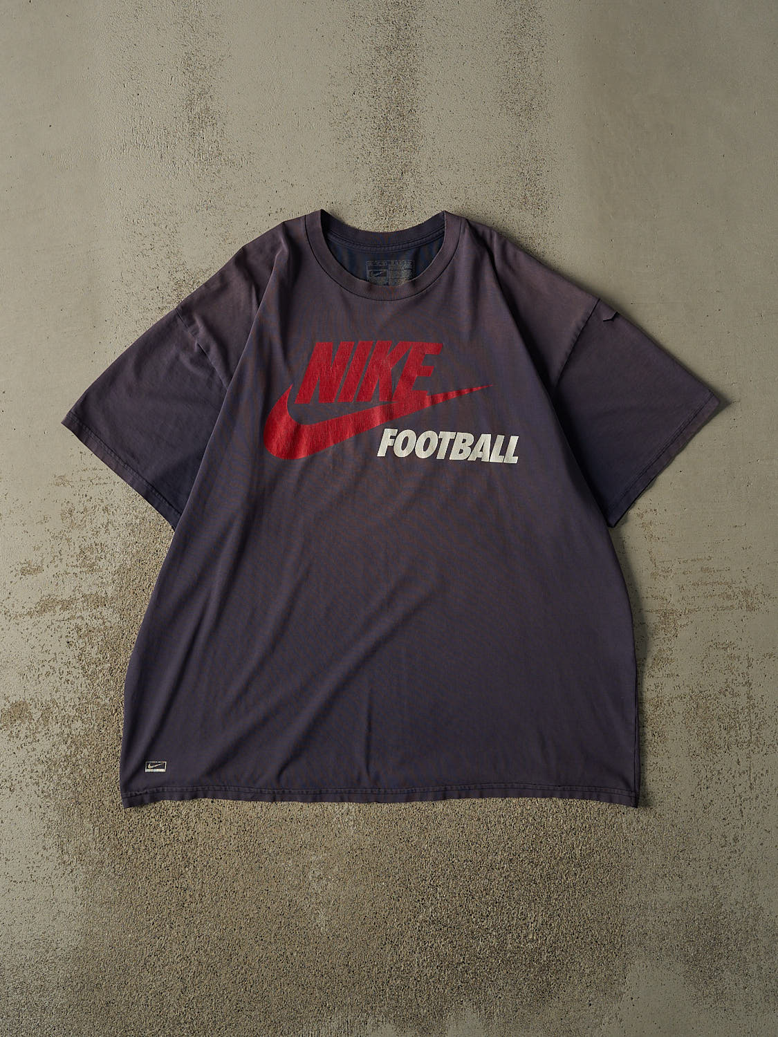 Vintage Y2K Sun Faded Navy Nike Football Tee (XL/XXL)