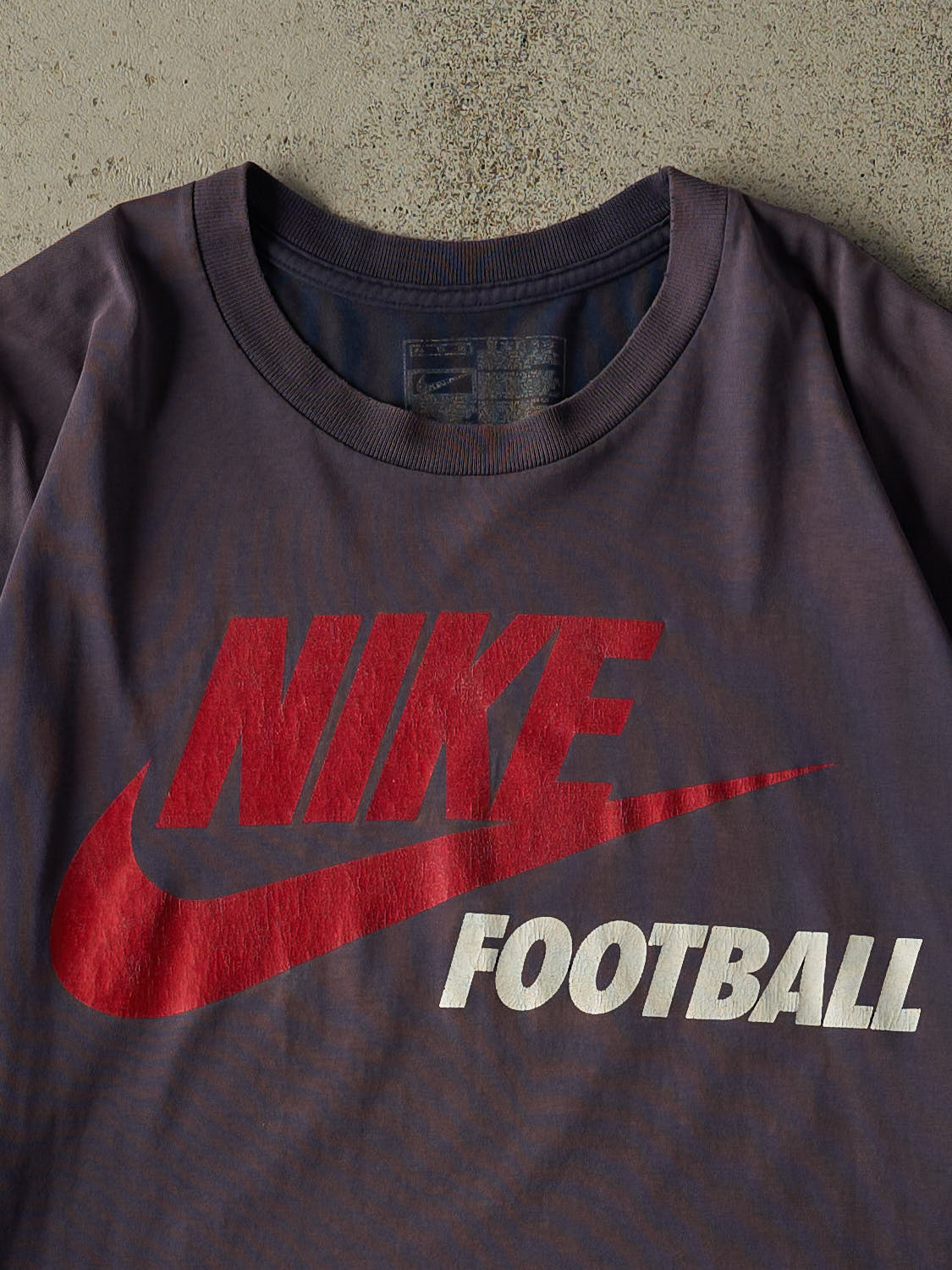 Vintage Y2K Sun Faded Navy Nike Football Tee (XL/XXL)