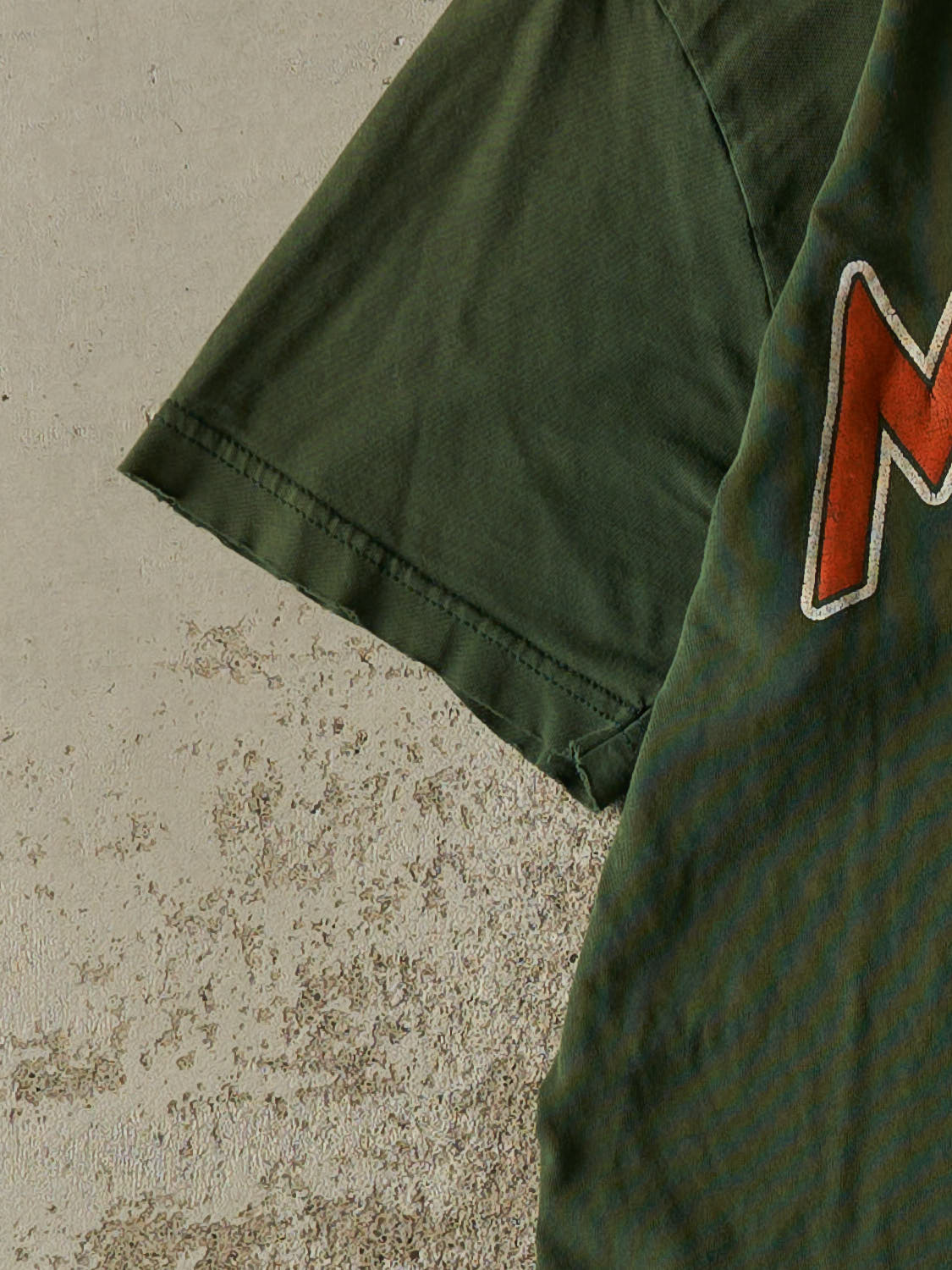 Vintage Y2K Sun Faded Green University of Miami Hurricanes Tee (S/M)