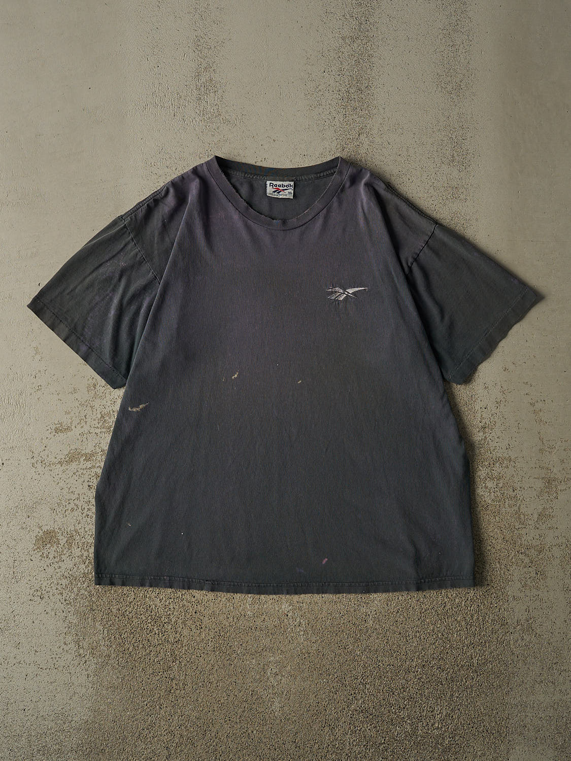 Vintage 90s Sun Faded Green Reebok Embroidered Logo Tee (XL)