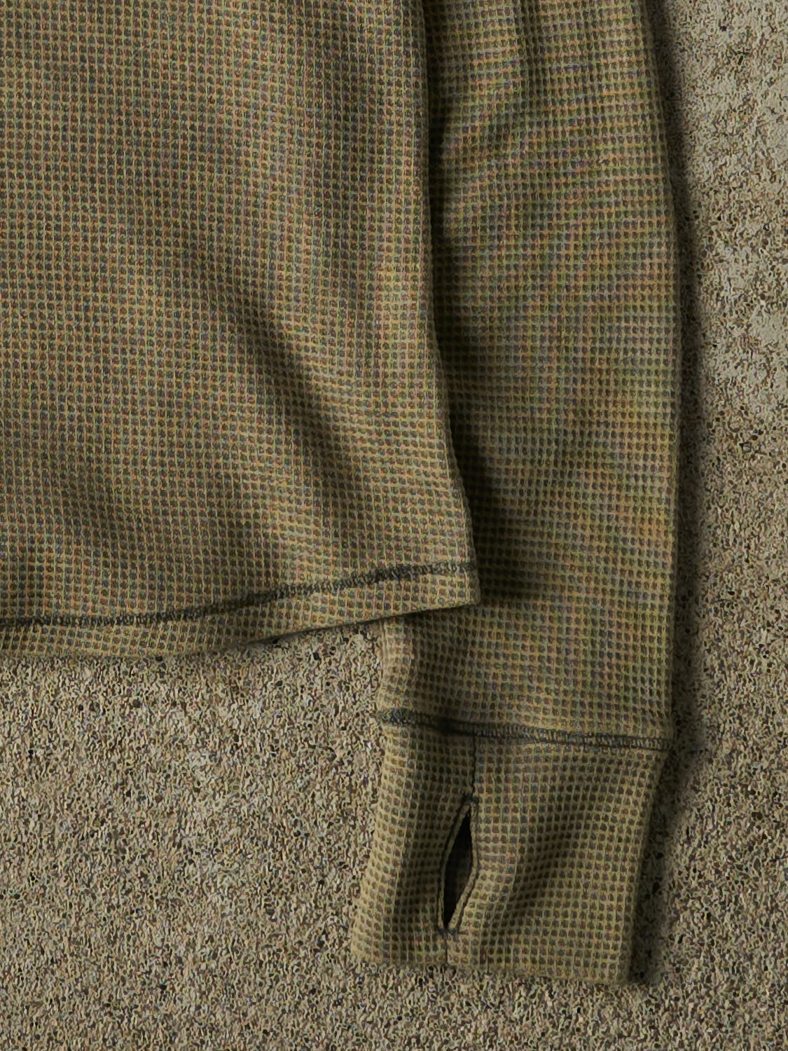 Vintage Y2K Sun Faded Green Thermal Long Sleeve (XS/S)