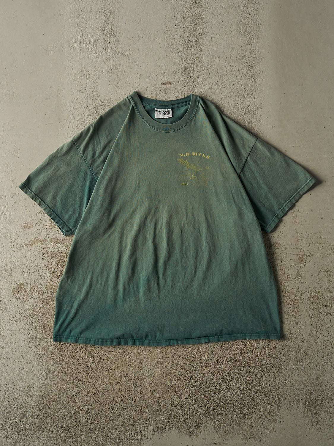Vintage 01' Sun Faded Green M.R. Ducks Ocean City Maryland Tee (XL/XXL)
