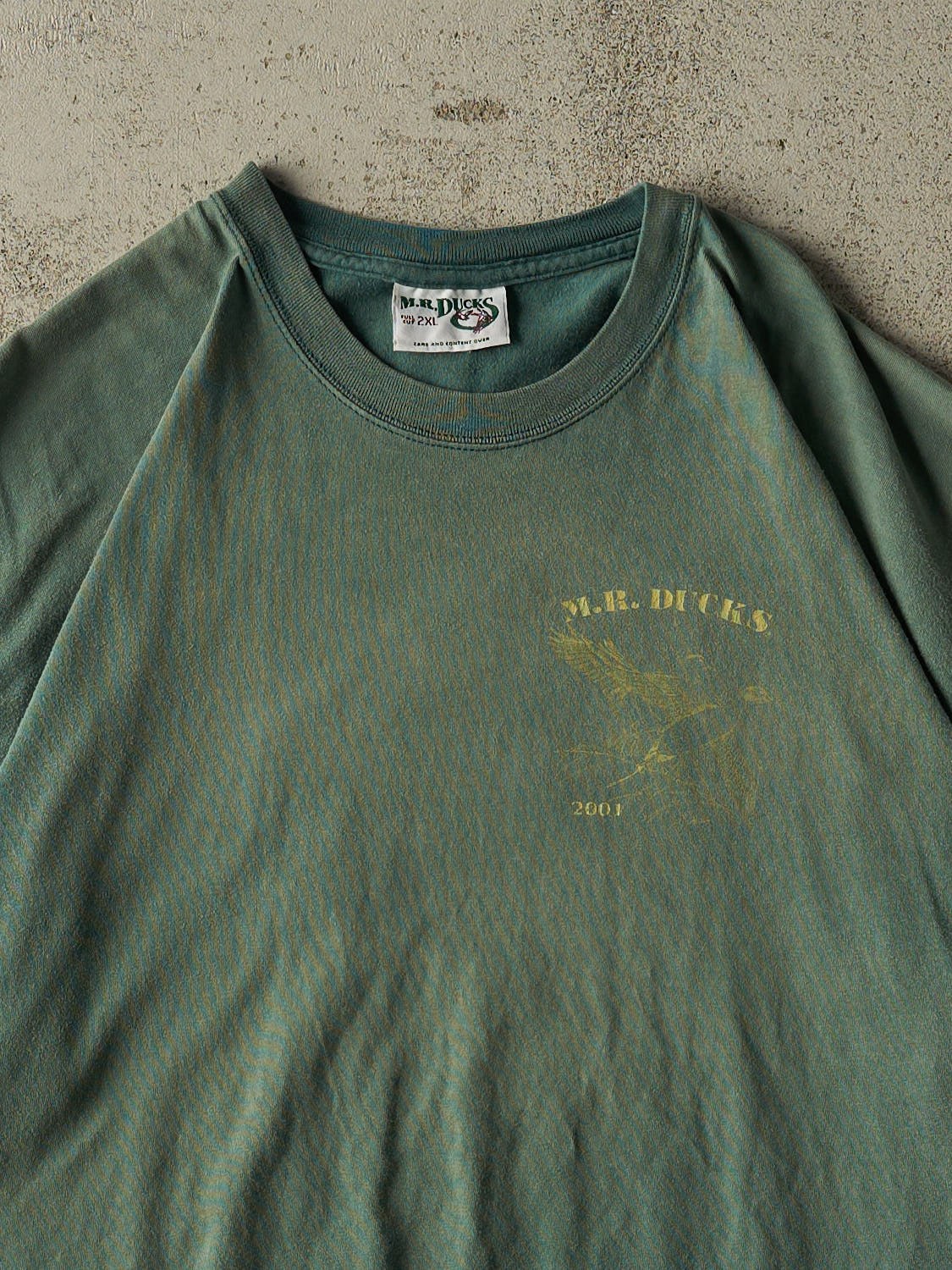 Vintage 01' Sun Faded Green M.R. Ducks Ocean City Maryland Tee (XL/XXL)
