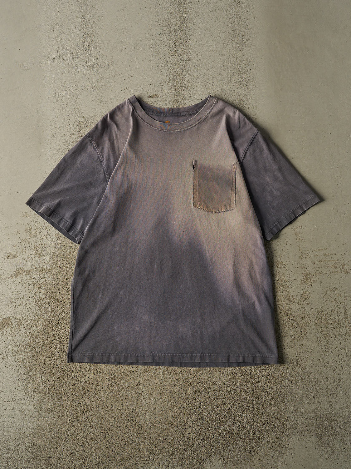 Vintage Y2K Sun Faded Grey Carhartt Ghost Pocket Tee (XL)