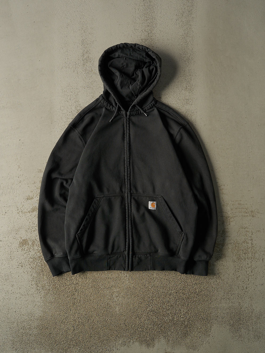 Vintage Y2K Faded Black Carhartt Zip Up Hoodie (XL/XXL)