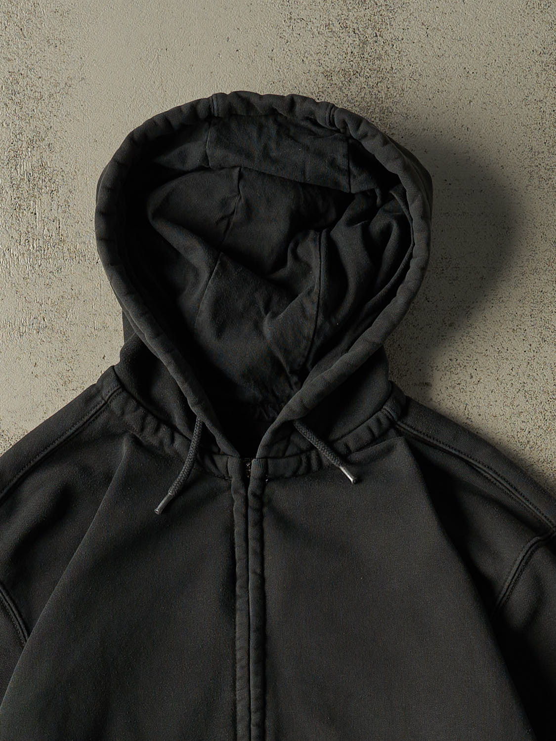 Vintage Y2K Faded Black Carhartt Zip Up Hoodie (XL/XXL)