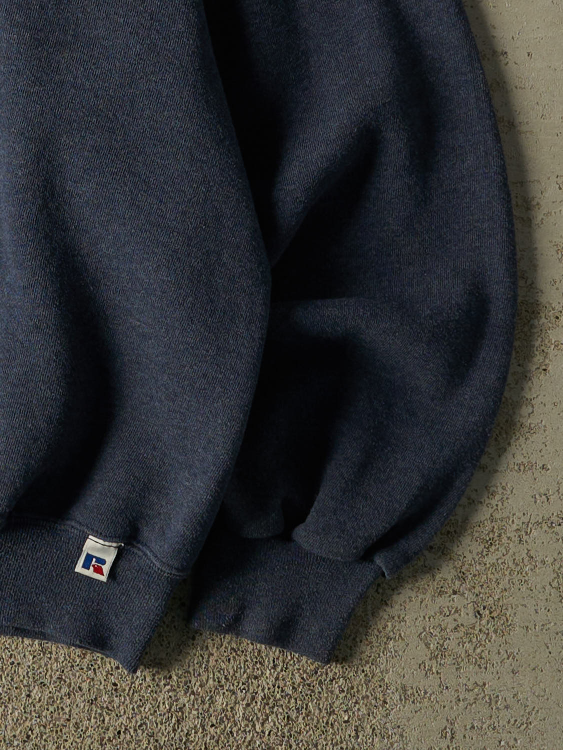 Vintage 90s Faded Navy Russell Athletic Blank Crewneck (S/M)
