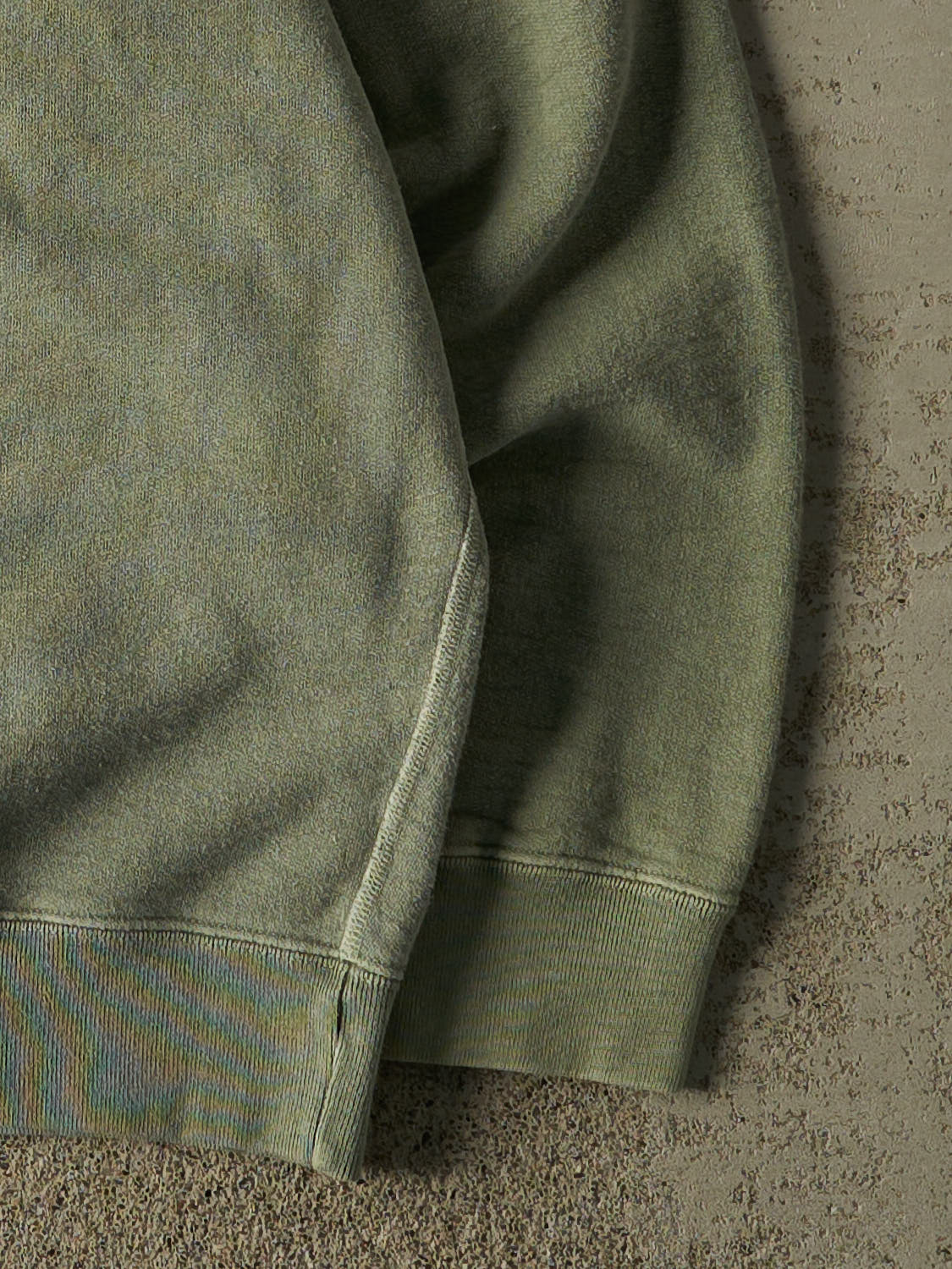 Vintage 90s Washed Green Wind River Quarter Zip Sweater (XL)