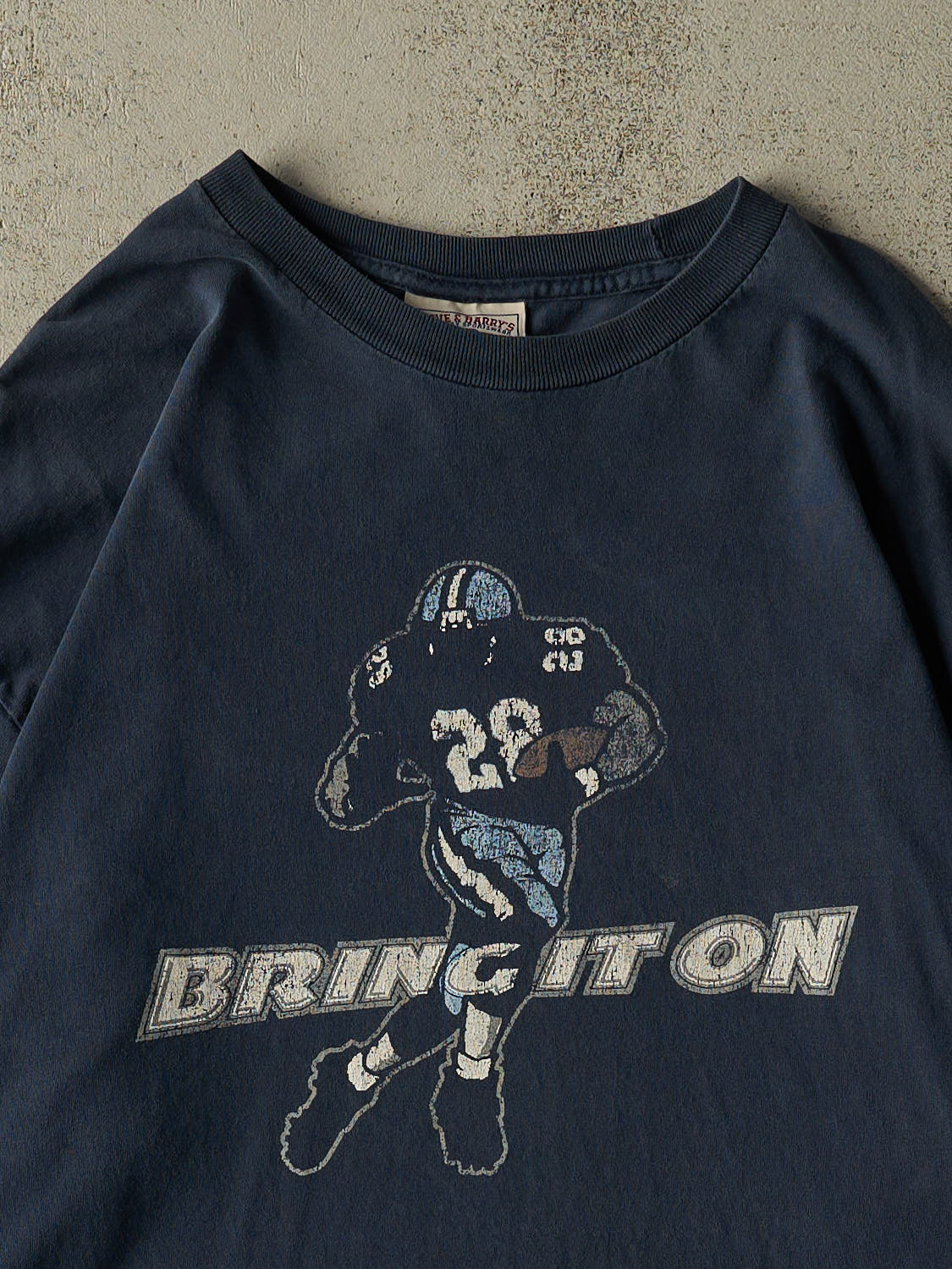 Vintage 90s Navy Blue Bring It On Football Long Sleeve (XL/XXL)