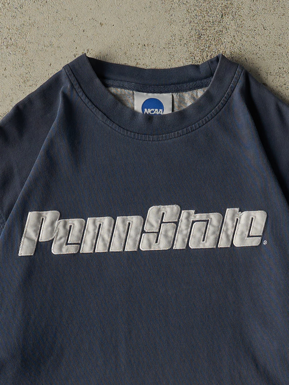 Vintage Y2K Faded Navy Penn State University Embroidered Tee (L/XL)