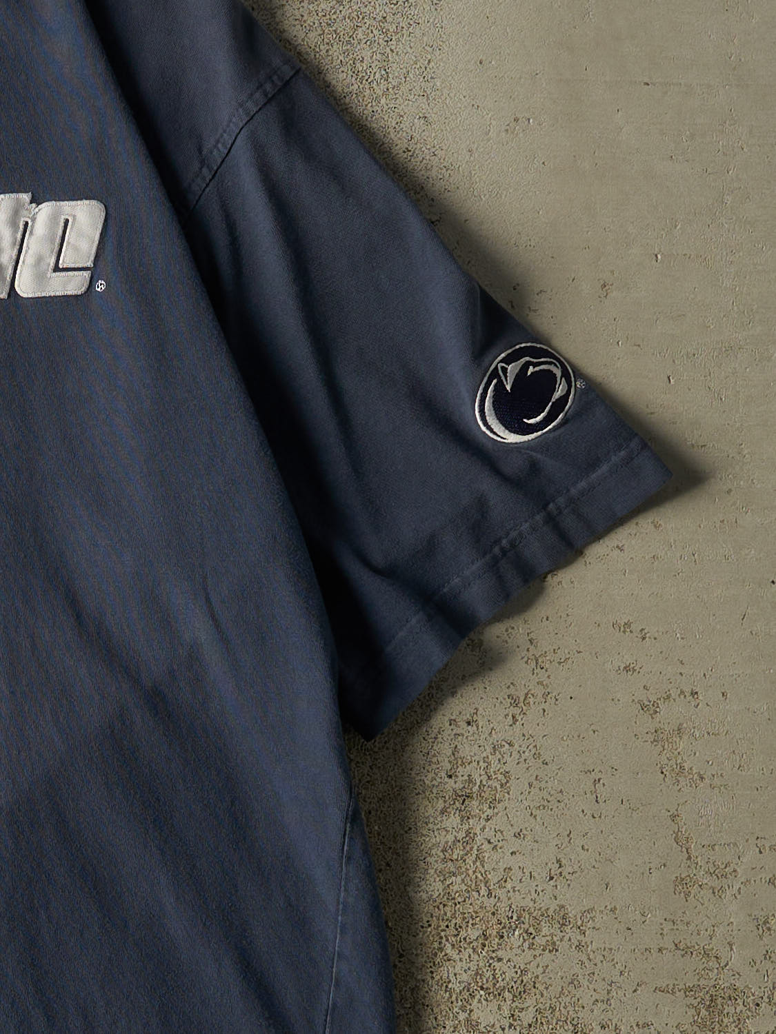 Vintage Y2K Faded Navy Penn State University Embroidered Tee (L/XL)