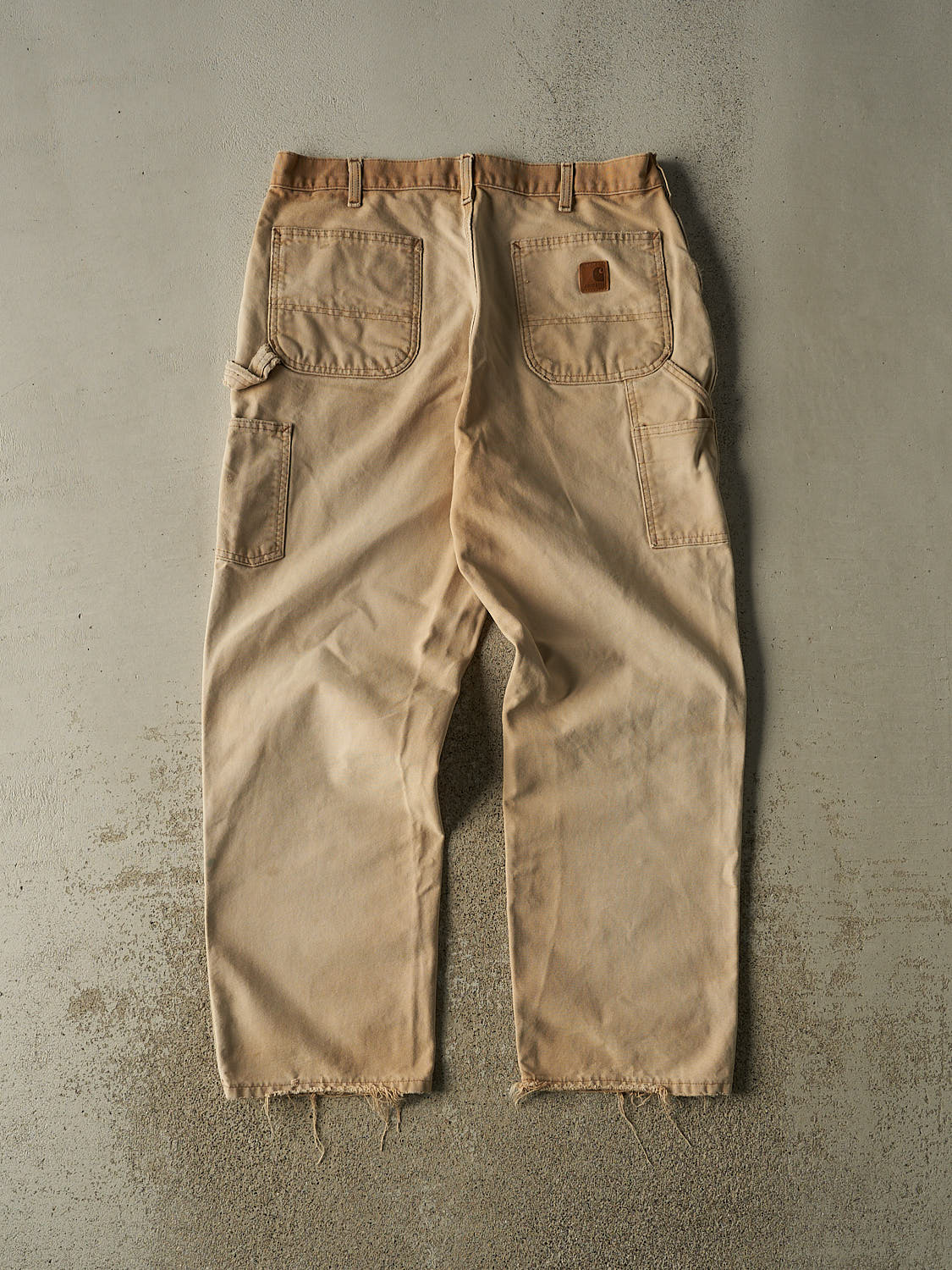 Vintage 90s Beige Carhartt Sun Faded Carpenter Pants (35x30)