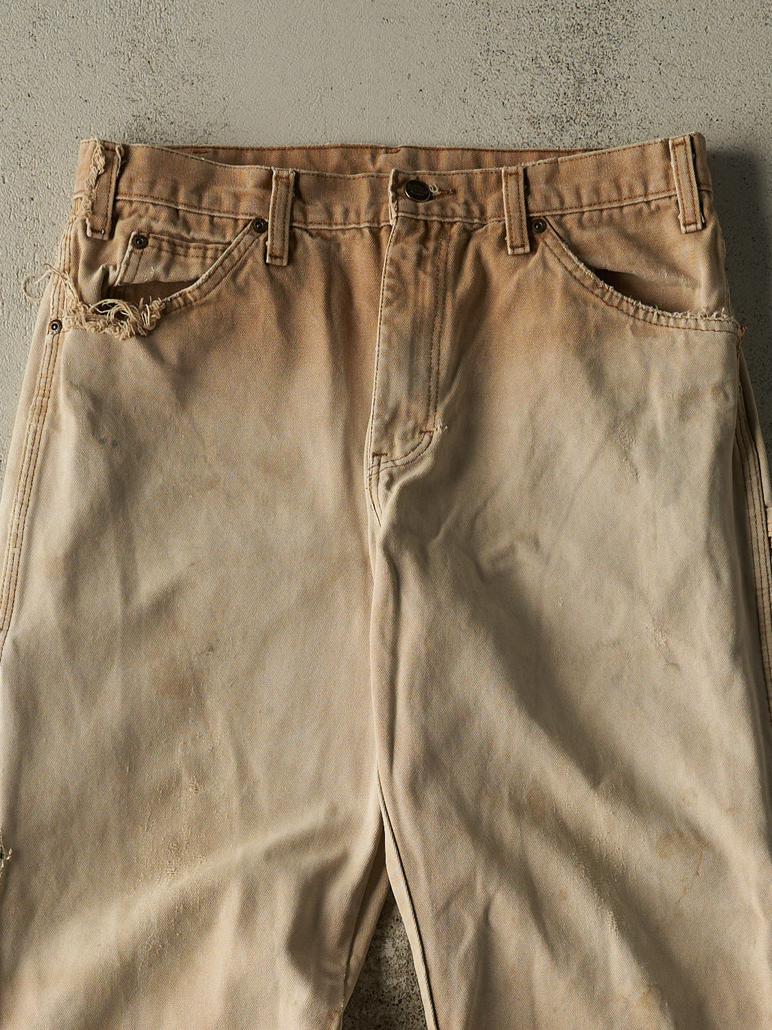 Vintage 90s Beige Dickies Sun Faded Carpenter Pants (31x29)