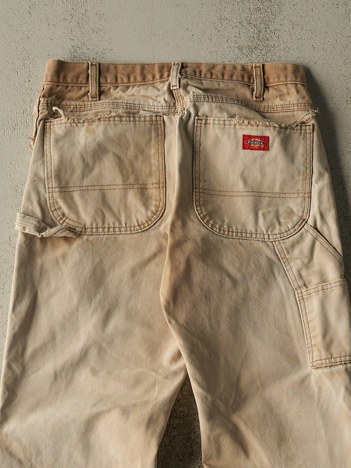 Vintage 90s Beige Dickies Sun Faded Carpenter Pants (31x29)