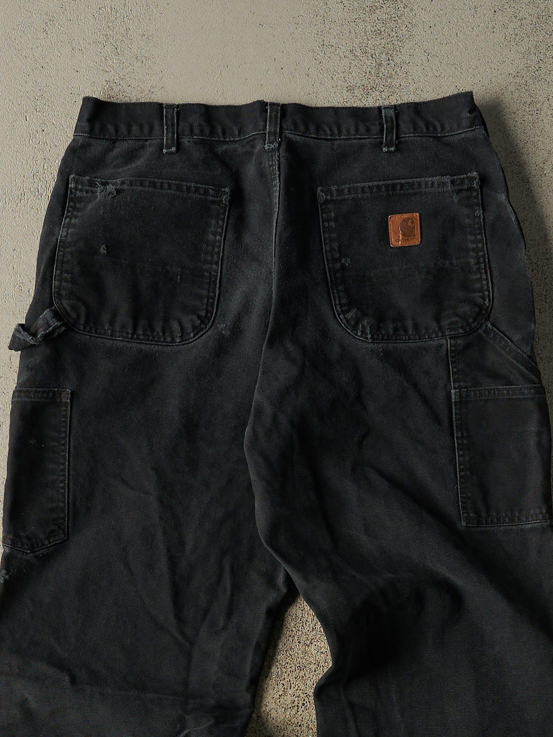 Vintage 90s Faded Black Carhartt Carpenter Pants (33x29)