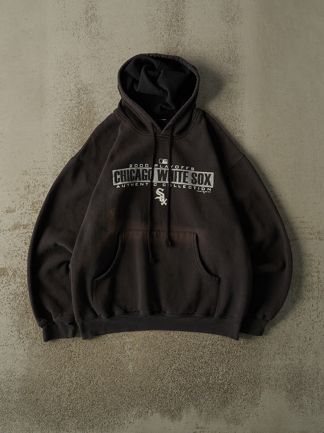 Vintage 00' Sun Faded Black Chicago White Sox Hoodie (L/XL)