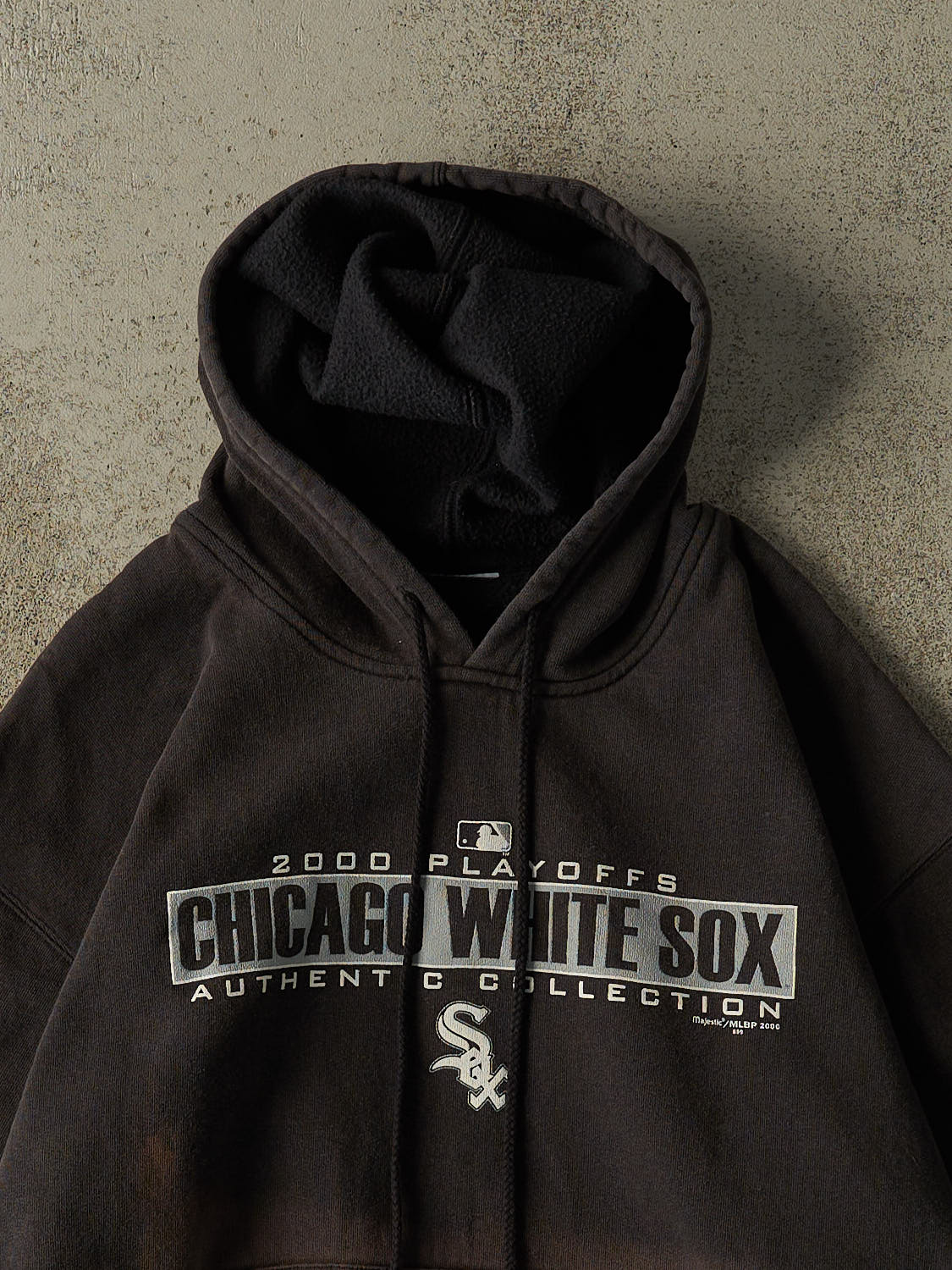 Vintage 00' Sun Faded Black Chicago White Sox Hoodie (L/XL)