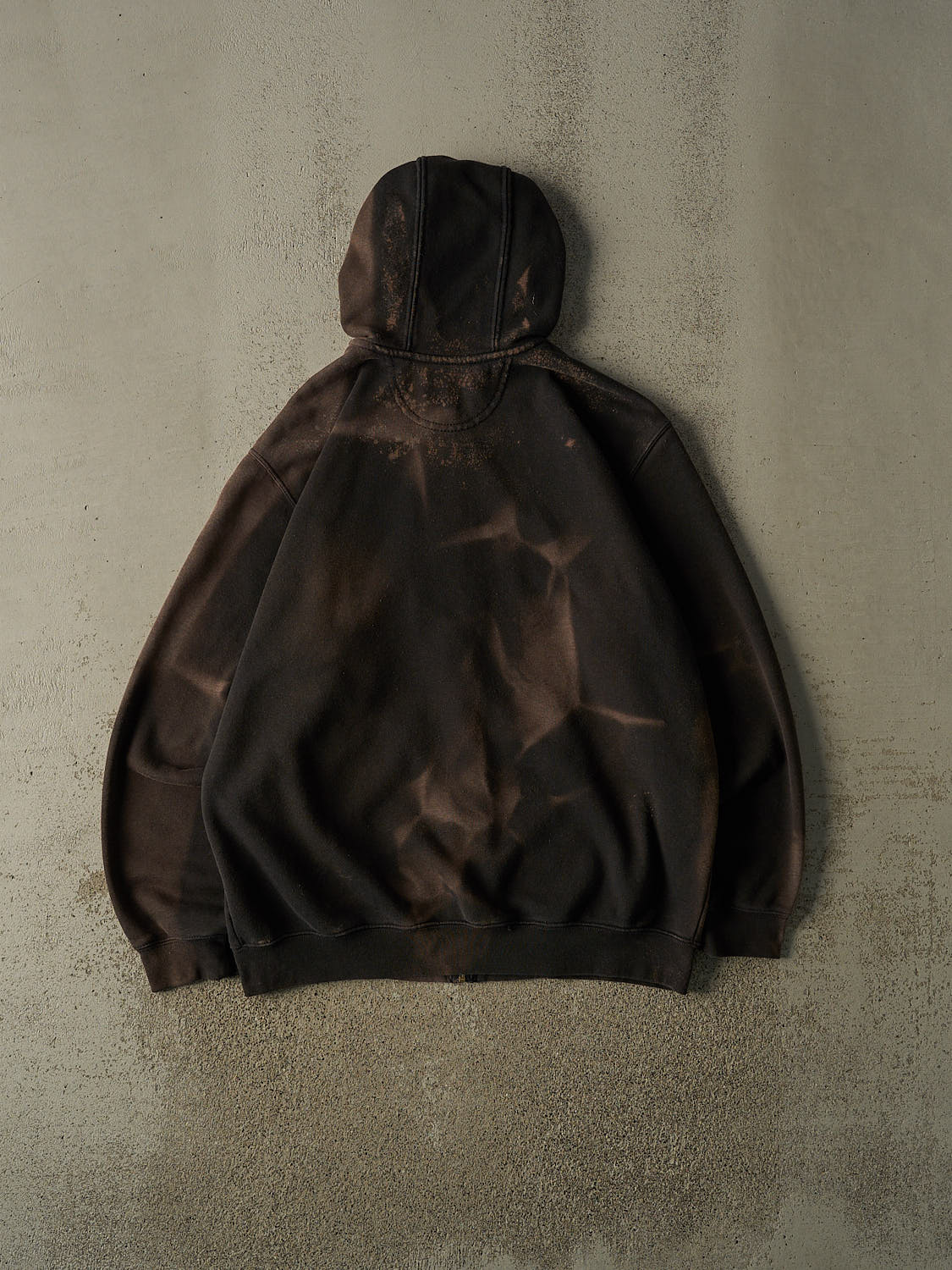 Vintage Y2K Sun Faded Black Carhartt Embroidered Zip Up Hoodie (XL)