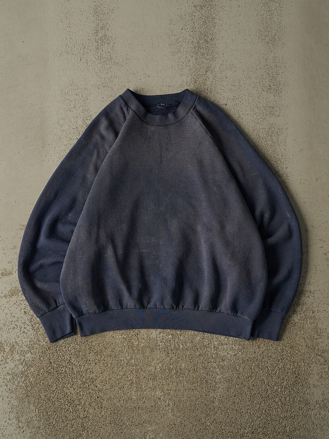 Vintage 80s Sun Faded Navy Blank Crewneck (XS/S)