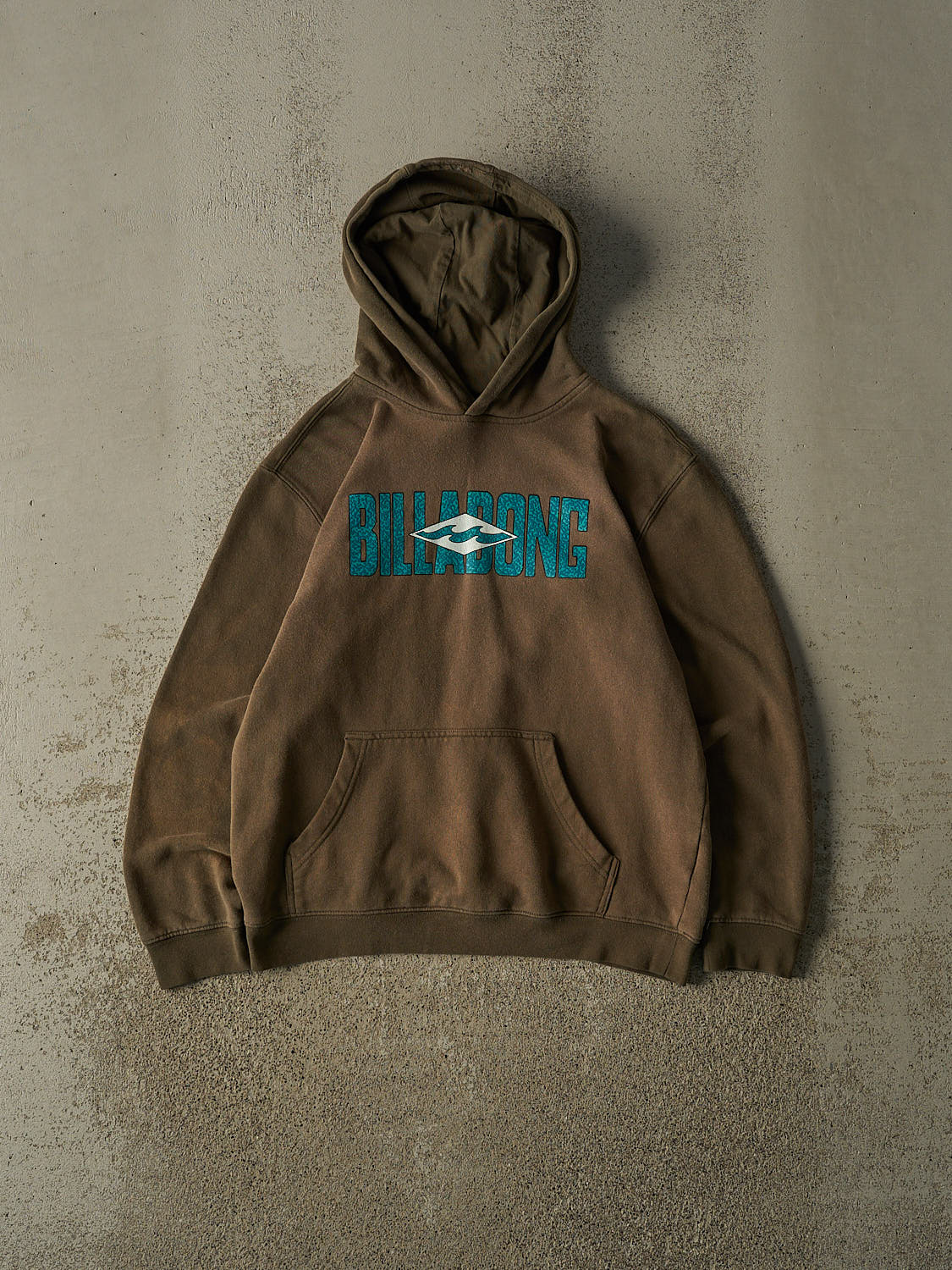 Vintage Y2K Sun Faded Green Billabong Hoodie (S)