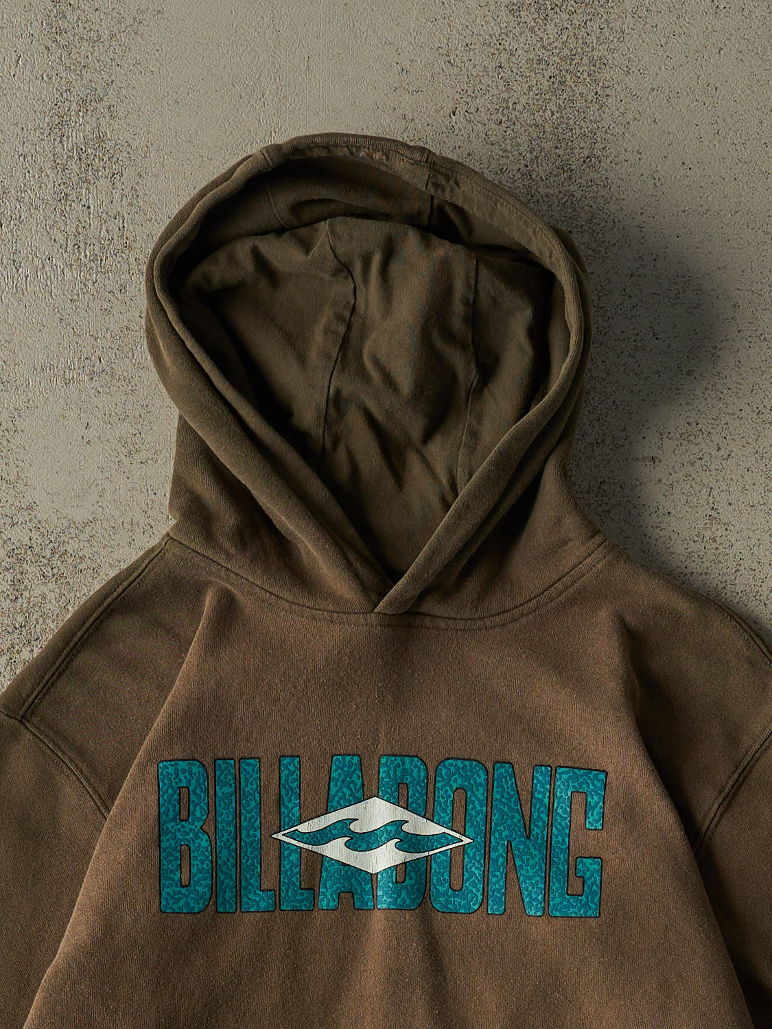 Vintage Y2K Sun Faded Green Billabong Hoodie (S)