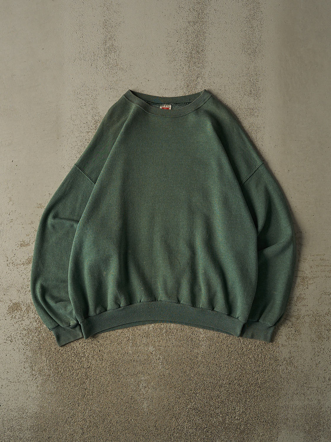 Vintage 90s Sun Faded Green Blank Crewneck (XL/XXL)