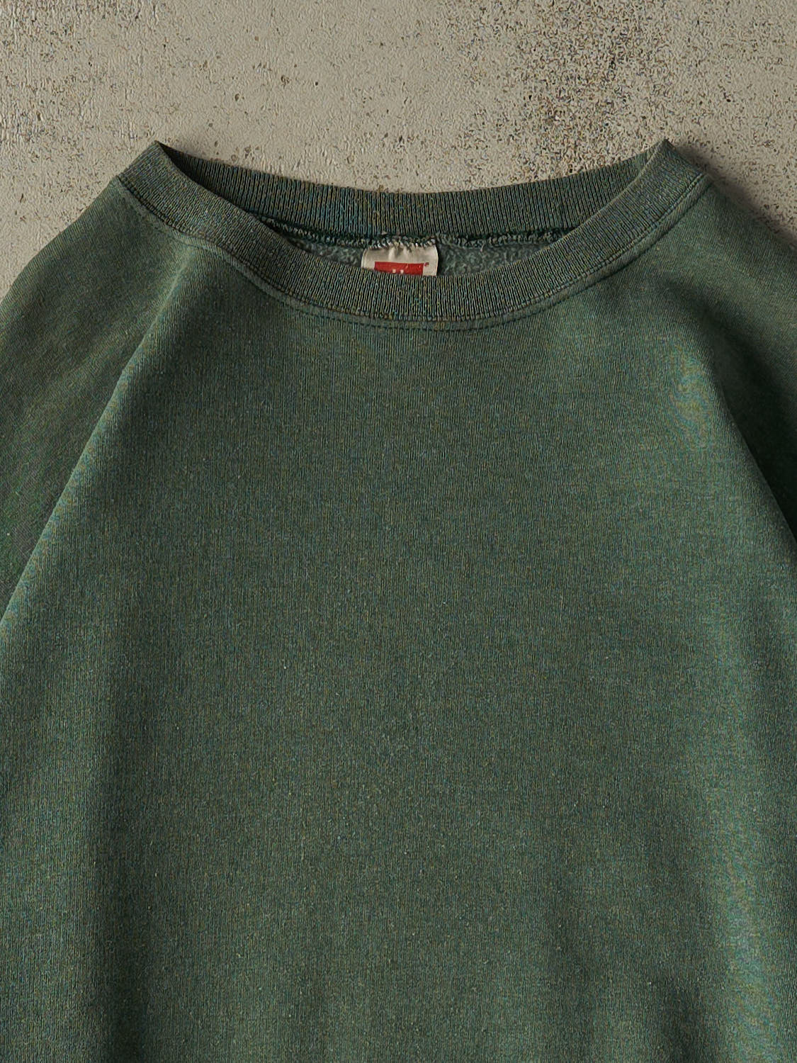 Vintage 90s Sun Faded Green Blank Crewneck (XL/XXL)