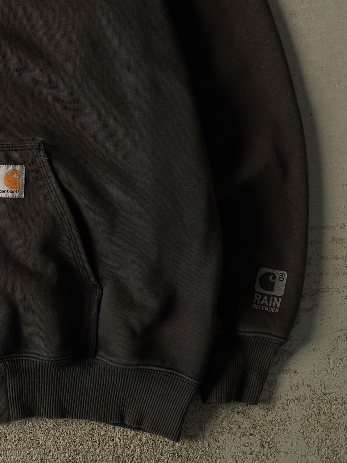 Vintage Y2K Sun Faded Black Carhartt Zip Up Hoodie (XL/XXL)